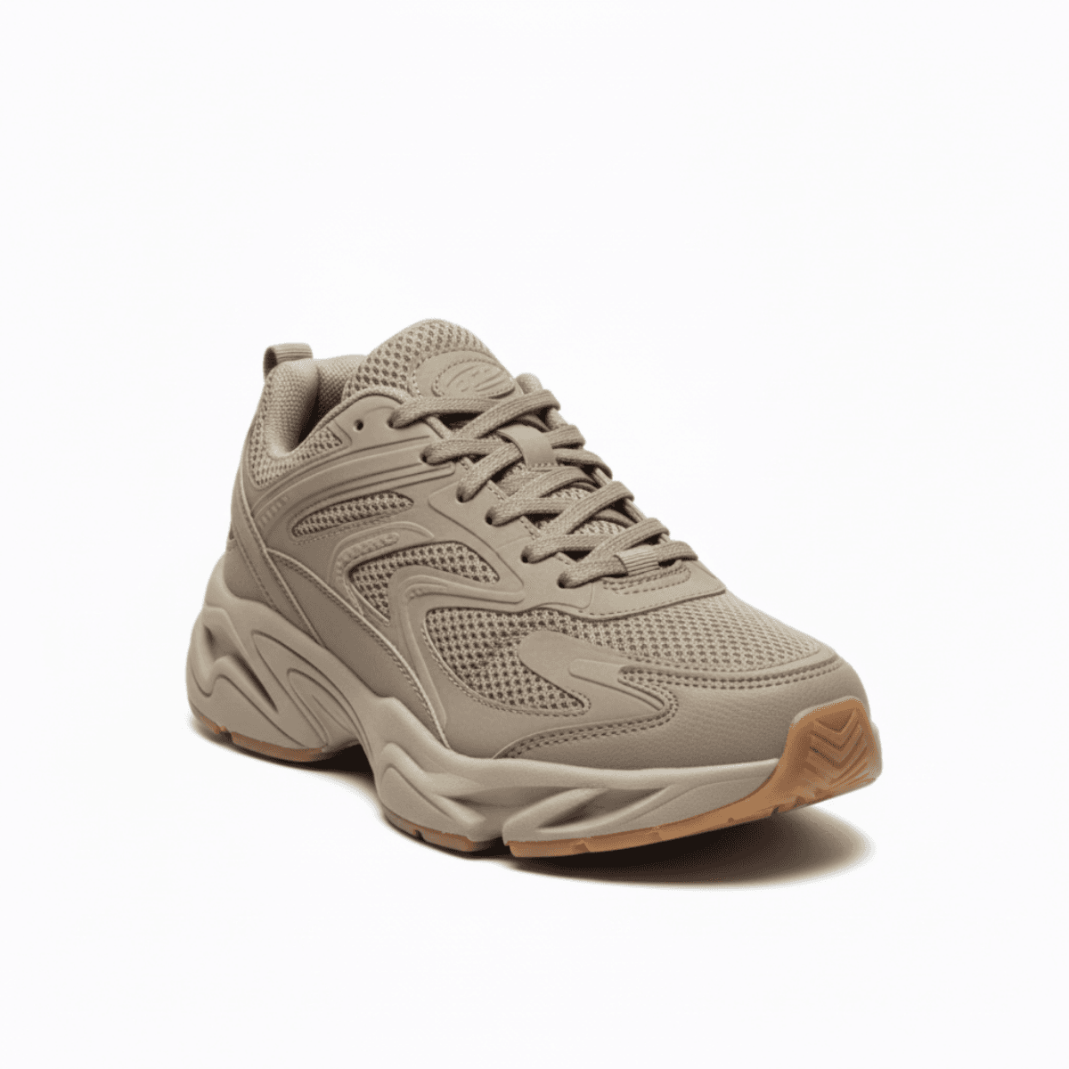 Beige Corbell Stride Pro men's sneaker with mesh upper and chunky sole.