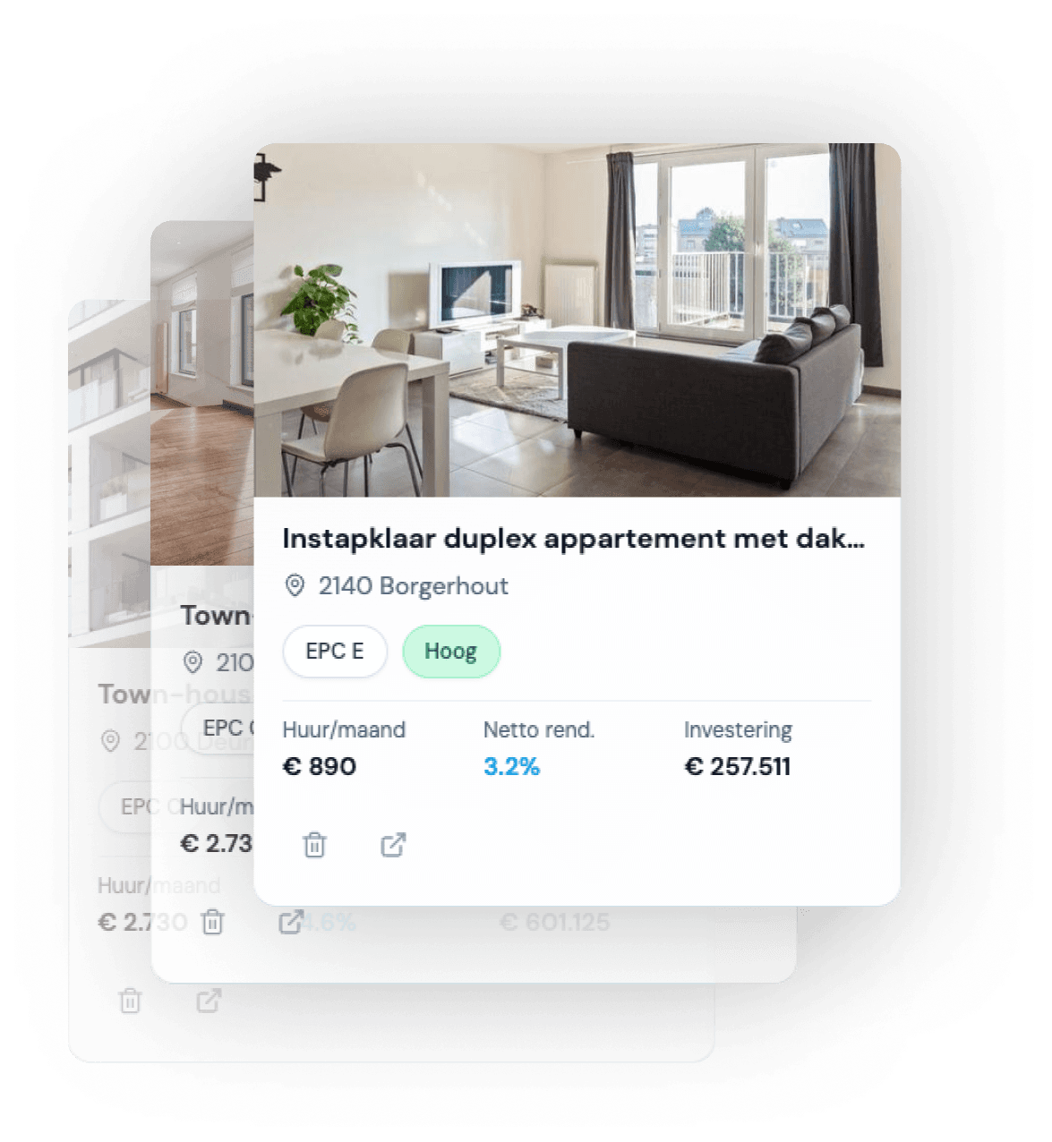 Bricksy portfolio dat centraal overzicht geeft van alle analyses.