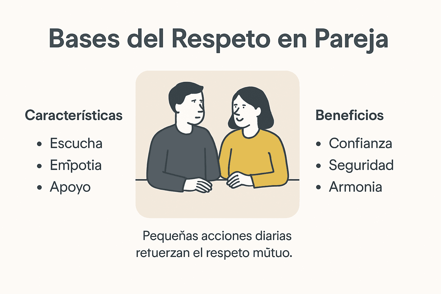 Infografía: claves para fomentar el respeto en la relación de pareja
