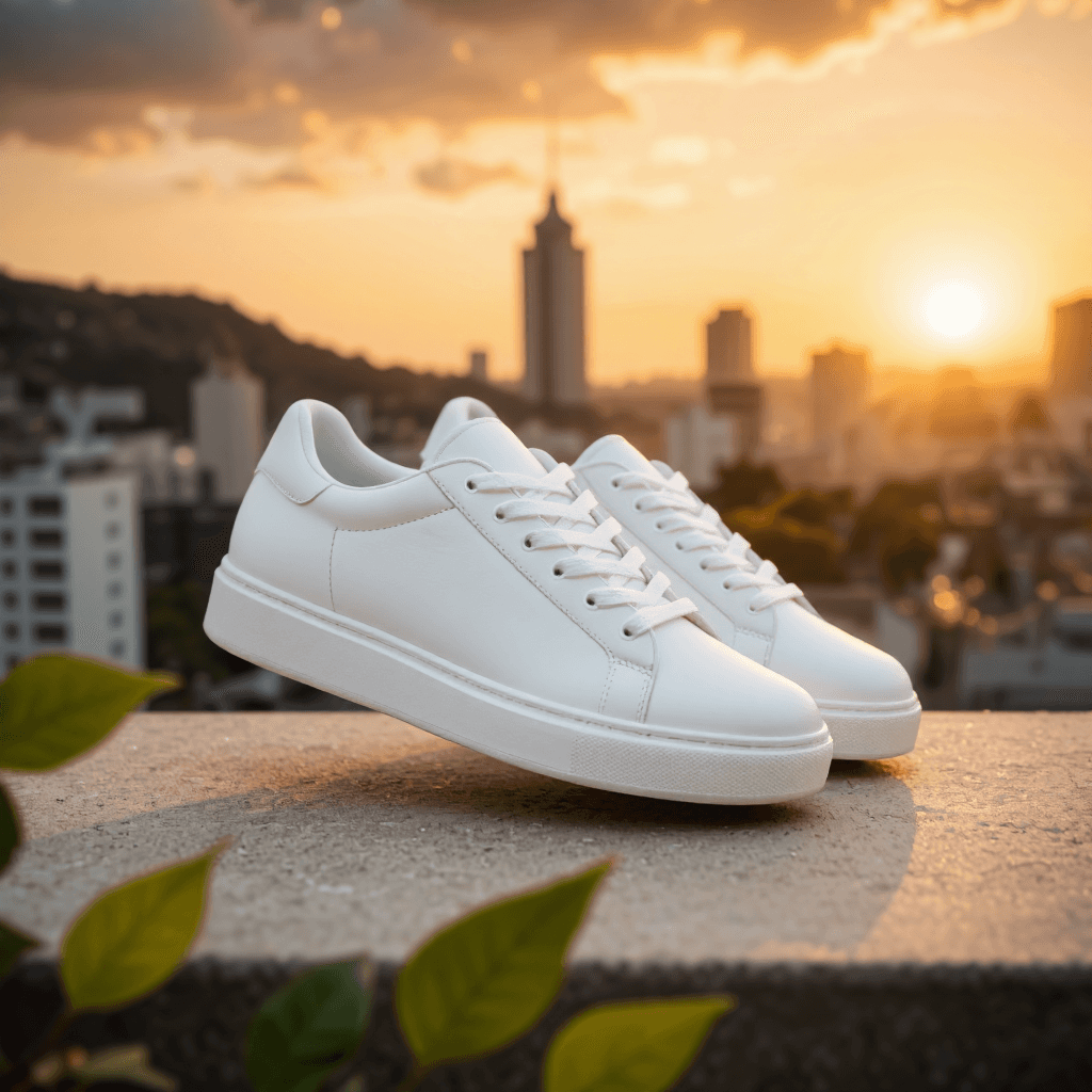 product photography of a pair of sneakers