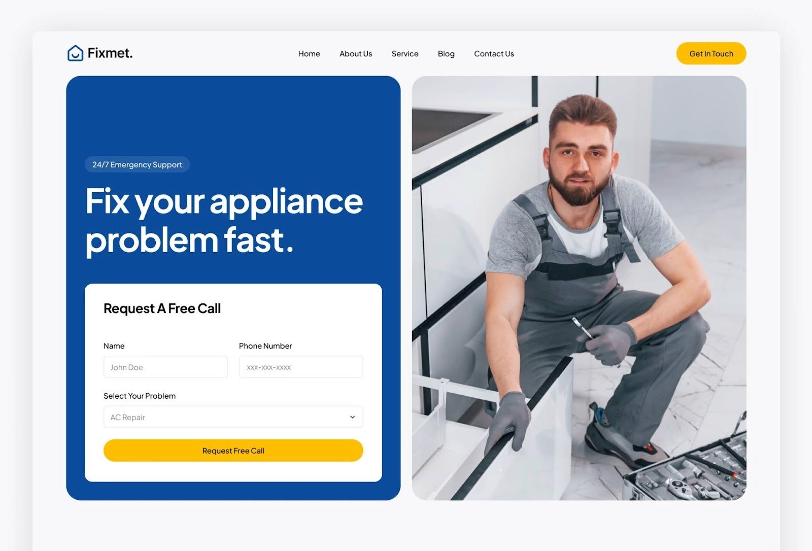 fixmet handyman service framer template