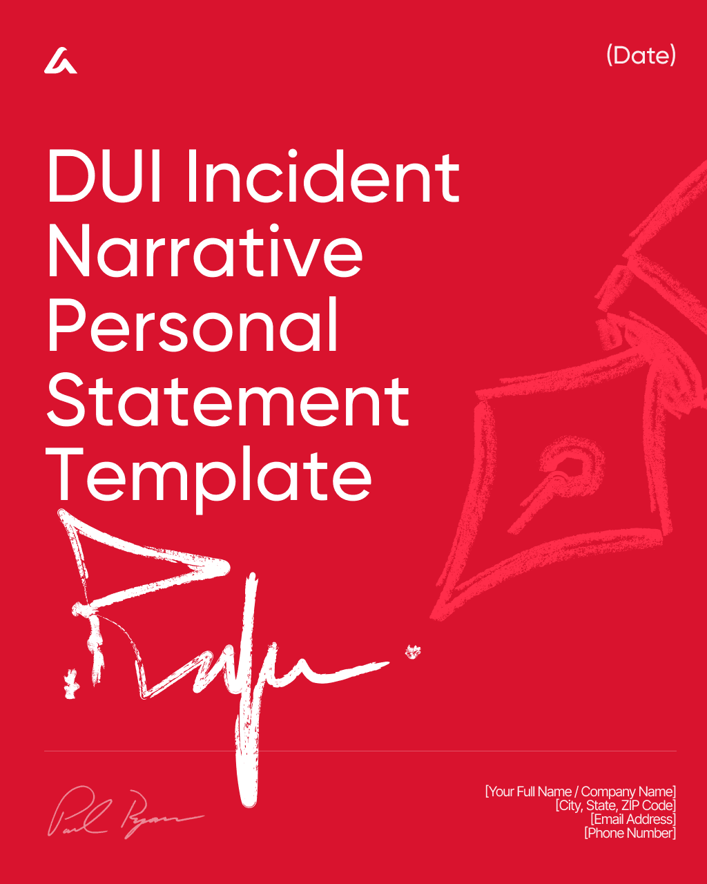 DUI Incident Narrative Personal Statement Template