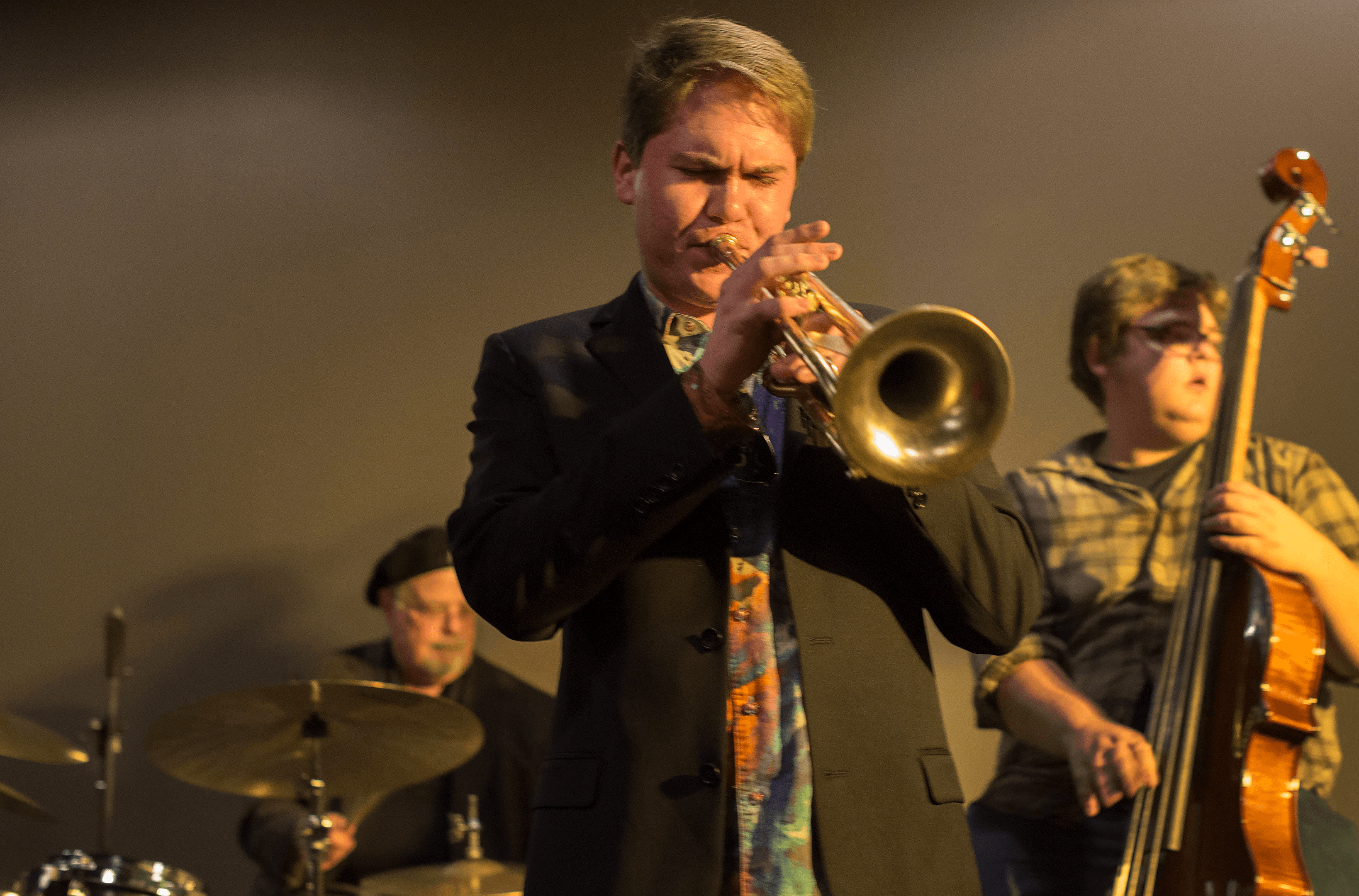 Alex playing trumpet