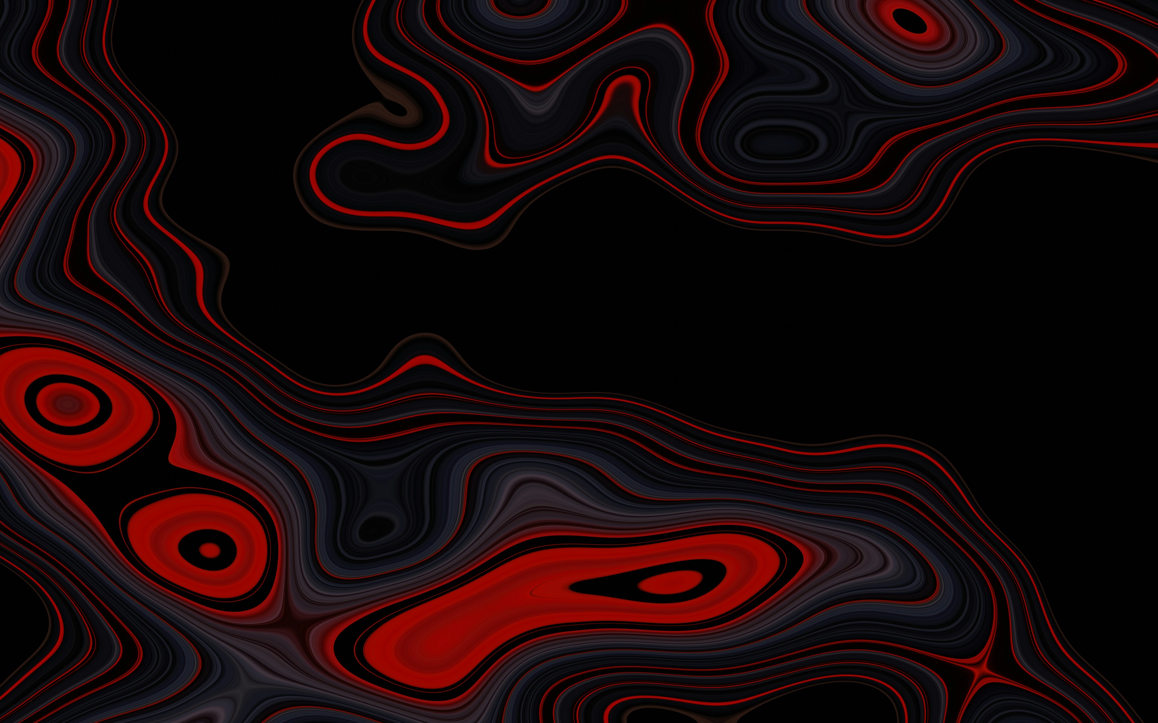 red and black topography swirls