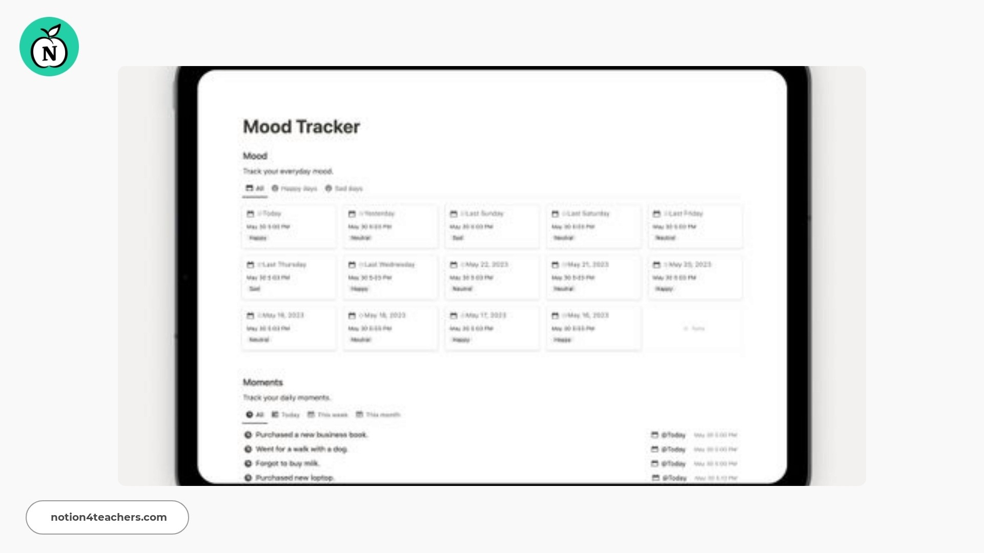 Notion Mood Tracker