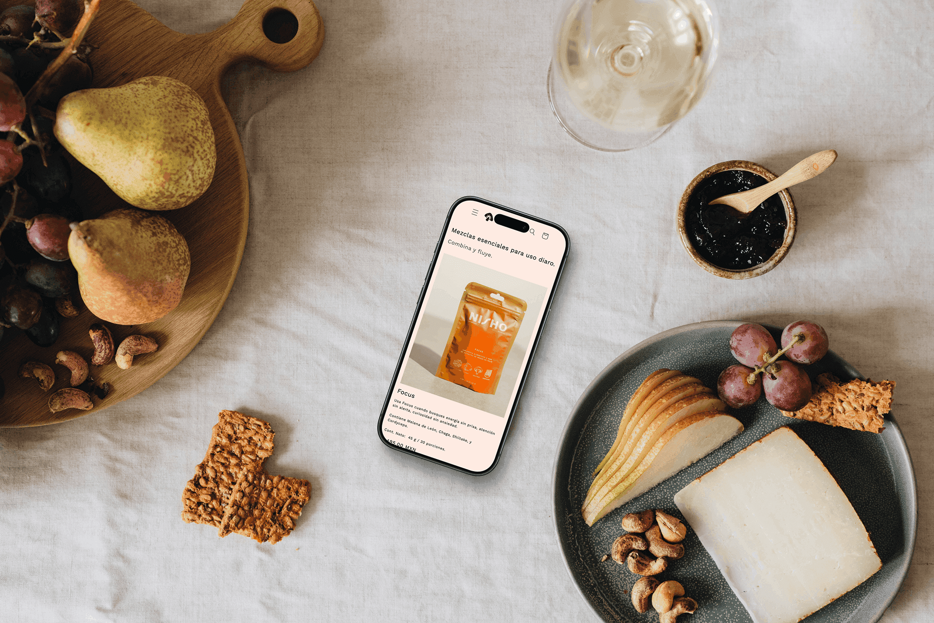 device with website mockup