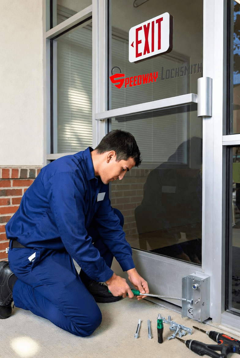commercial emergency exit, panic bar repair, exit device installation, commercial door repair, emergency exit door, commercial locksmith, phoenix commercial locksmith, tempe commercial locksmith, panic hardware repair, exit push bar, commercial door hardware, emergency exit maintenance, speedway locksmith, commercial panic bar, fire exit door repair, office building locksmith, retail store emergency exit, warehouse exit door, arizona commercial locksmith, emergency exit hardware, push bar installation, commercial door service, exit device adjustment, building safety compliance, fire code exit door, professional locksmith commercial, commercial door technician, emergency exit inspection, panic hardware service, commercial lock repair, business door repair, phoenix business locksmith, mesa commercial locksmith, scottsdale commercial locksmith, chandler commercial locksmith, gilbert commercial locksmith, avondale locksmith, glendale commercial locksmith, peoria locksmith, commercial door maintenance, emergency exit solution, fire safety door, commercial building safety, exit door hardware, locksmith kneeling working, commercial locksmith tools, panic bar adjustment, ul listed panic hardware, commercial security service, business emergency exit, office exit door repair, retail emergency exit, fast commercial service, licensed commercial locksmith, insured commercial locksmith, local phoenix locksmith, arizona fire code compliance, commercial door technician, emergency exit push bar, speedway locksmith commercial, commercial property maintenance, door hardware replacement, commercial exit repair, business safety upgrade, emergency exit fix