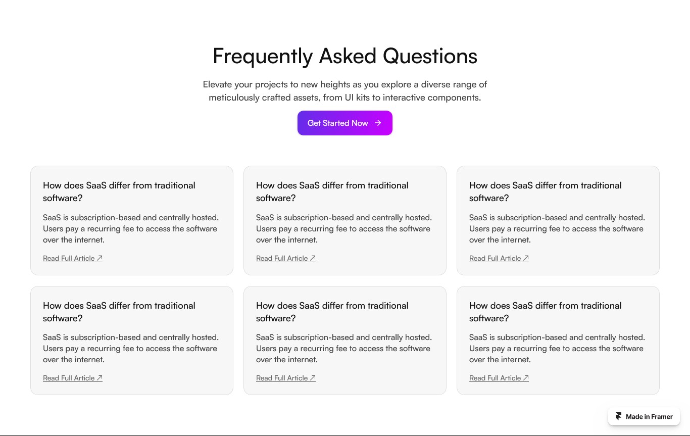 Framer FAQ Section v17