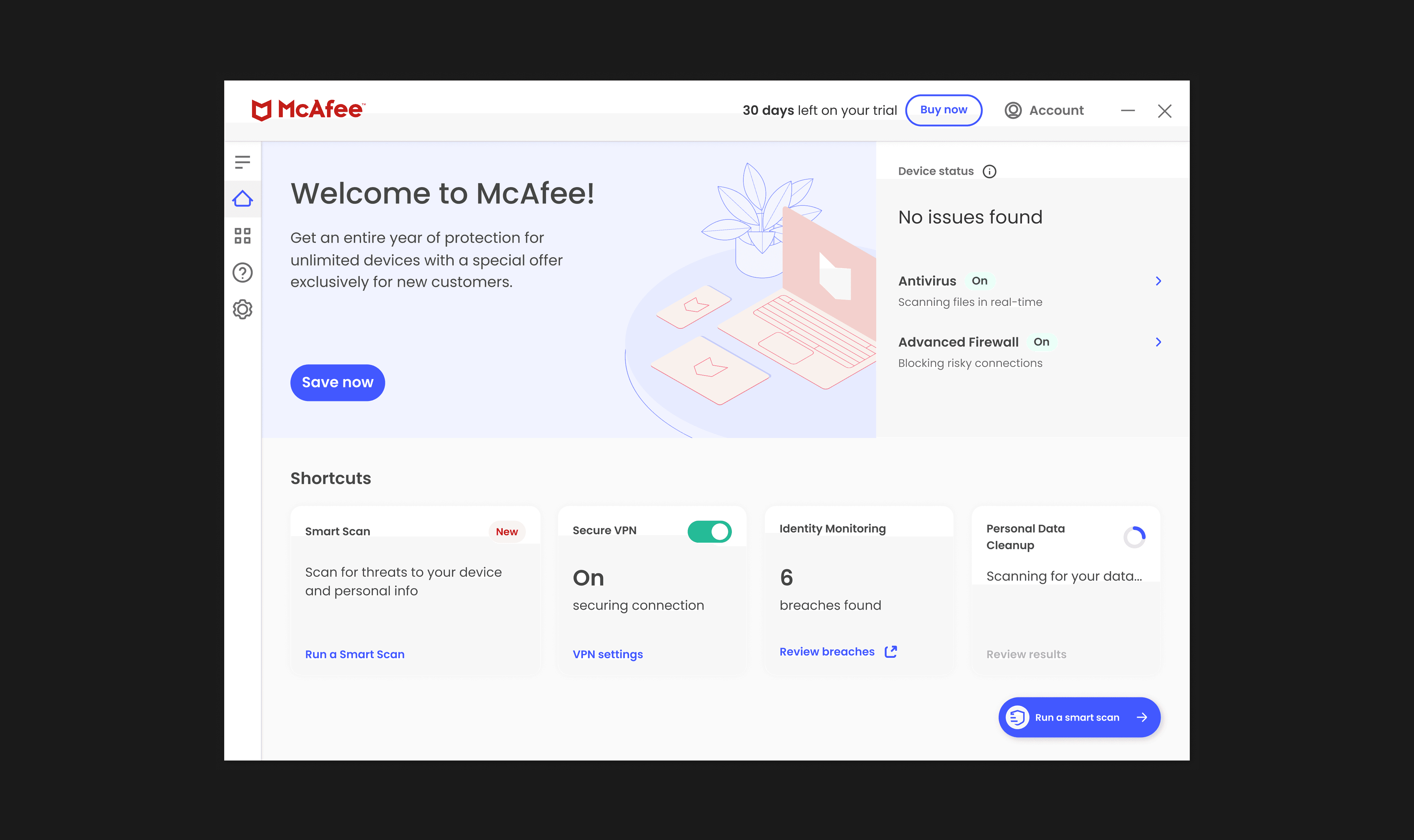 Three screens of the mobile app