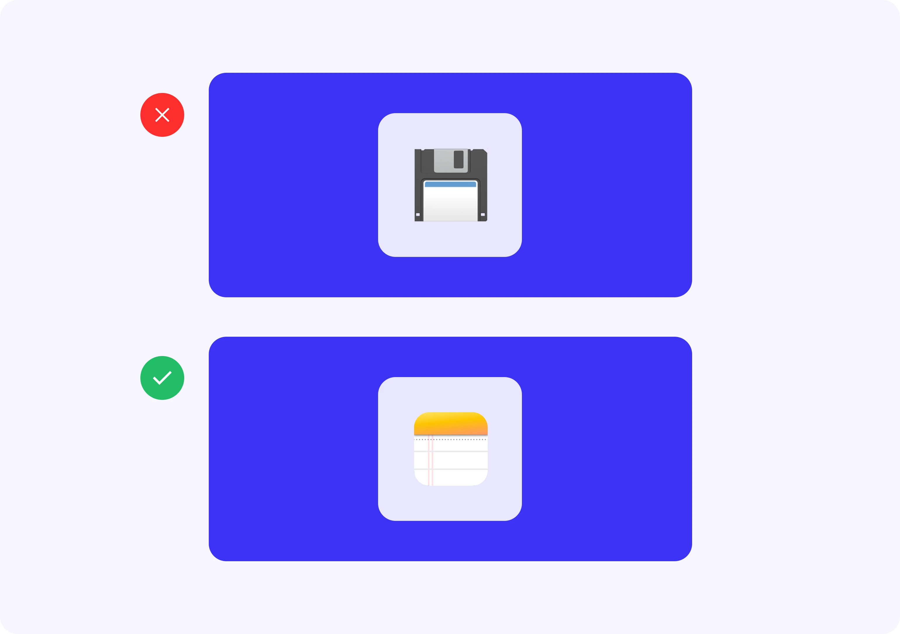 Example of Usability Heuristic 2: Match between the system and the real world