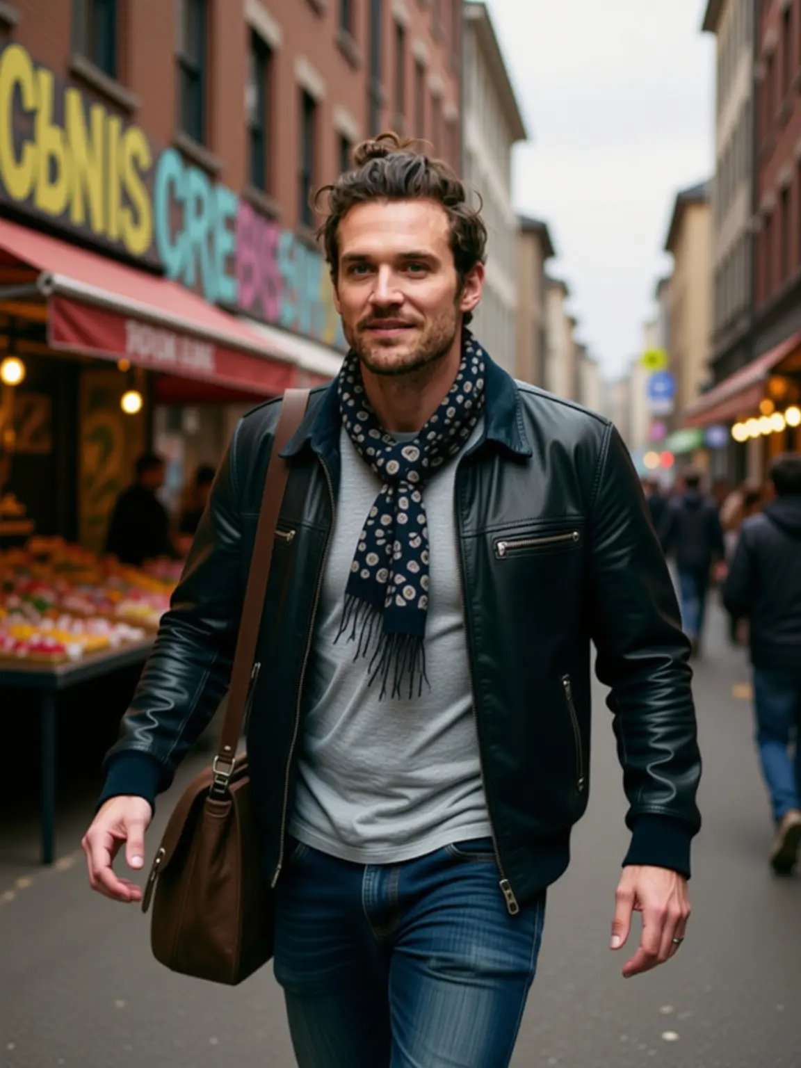 AI man Street photography