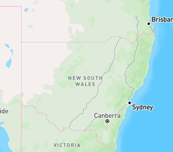 Map - Taxi EFTPOS Terminals in New South Wales