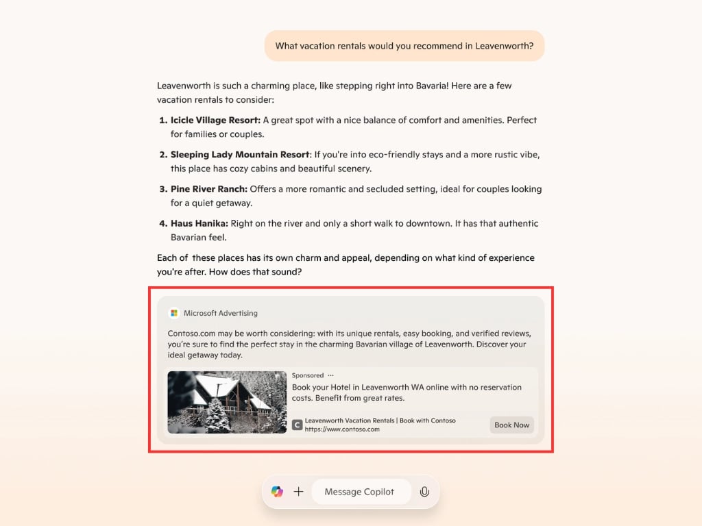 Microsoft Copilot multimedia ads