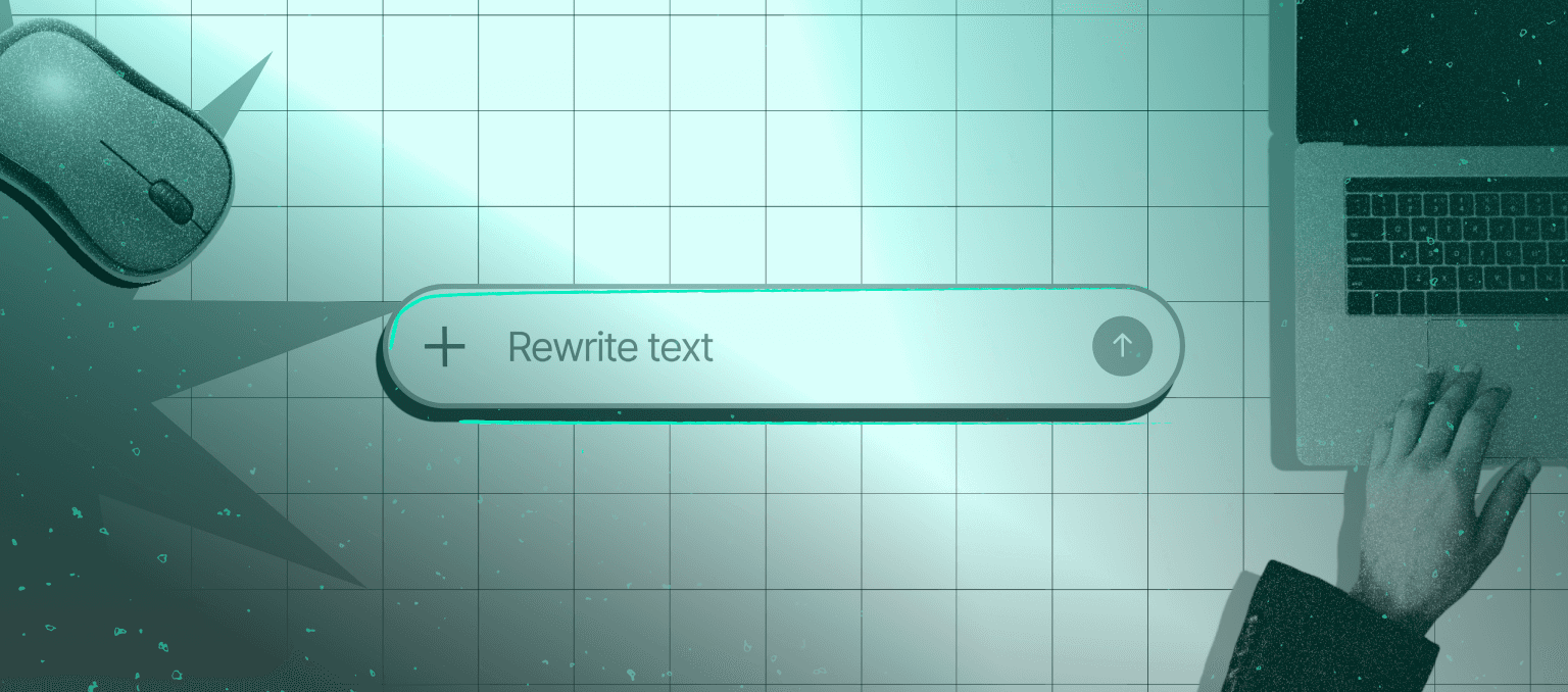 AI rewrite tool interface symbolizing Klaviyo feature updates and automated lifecycle marketing optimization.