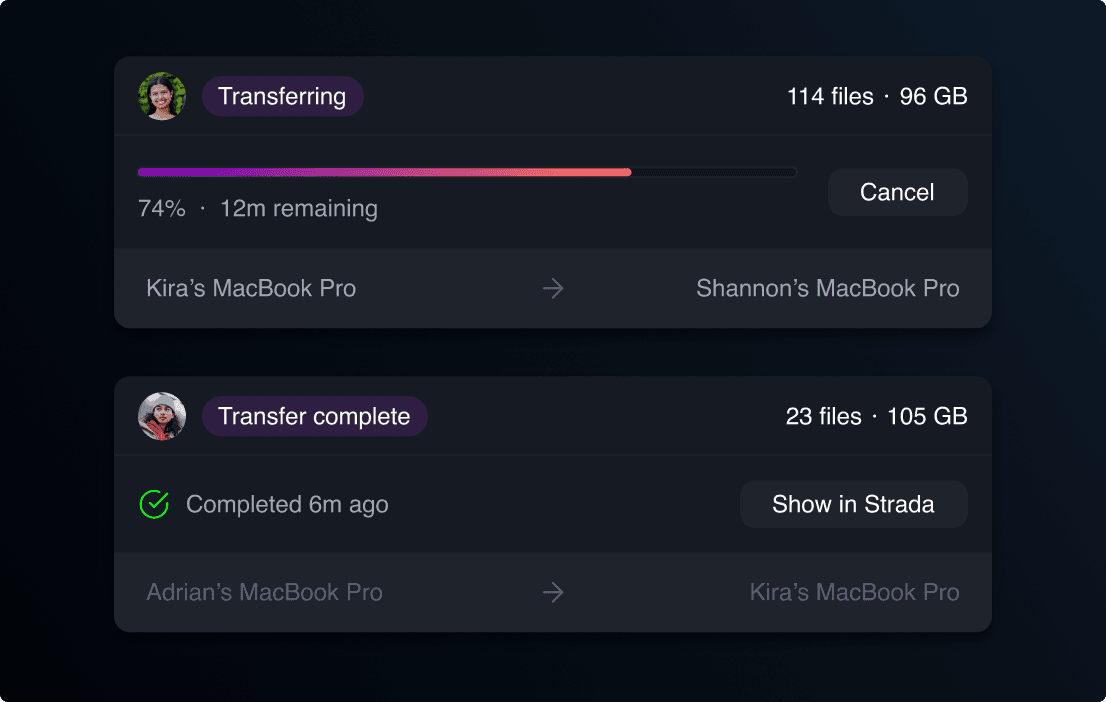 Transfer peer-to-peer
