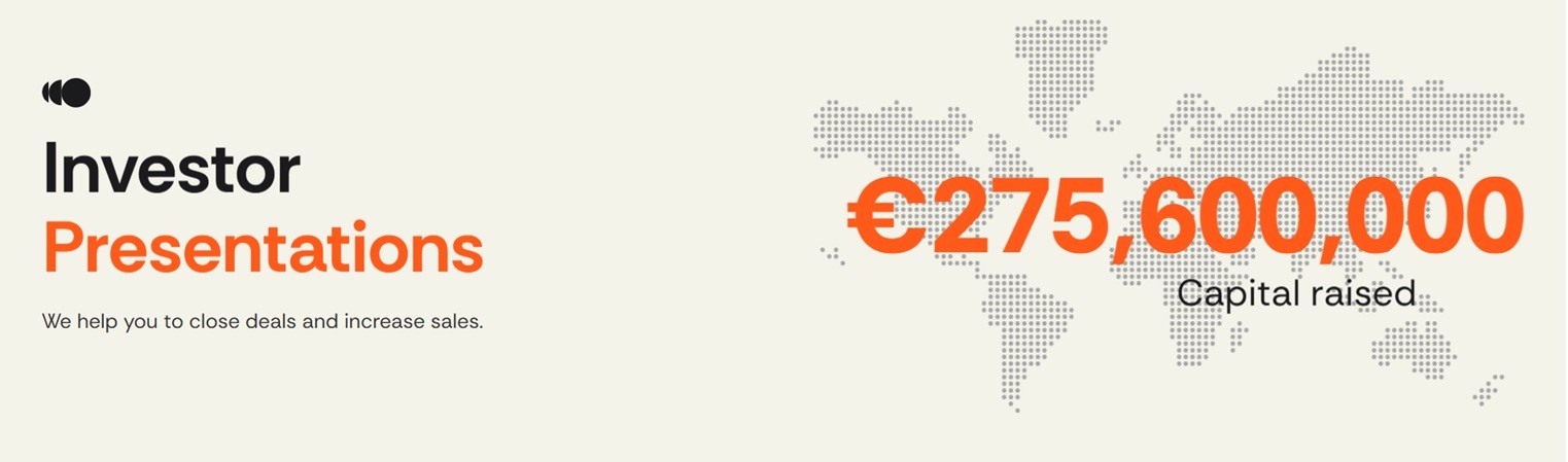 Pitch Experts credentials: over €275 million raised by our clients