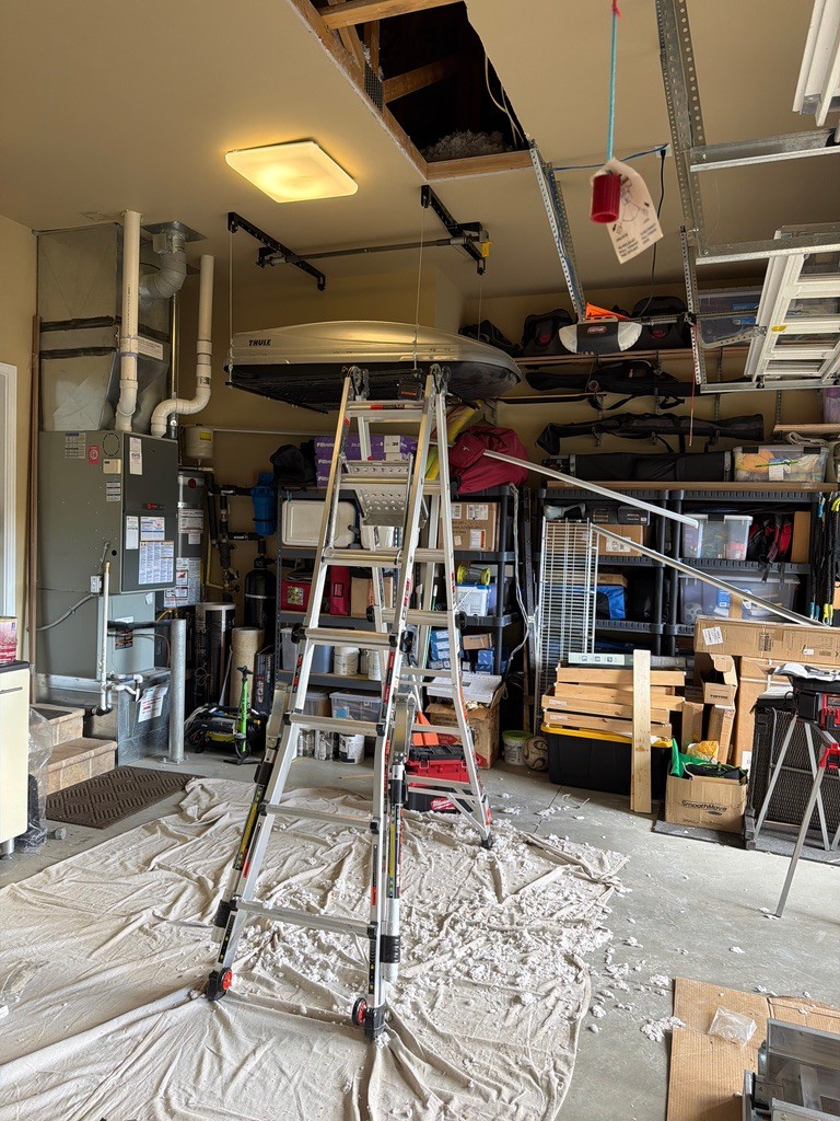Attic Ladder install in Redmond home
