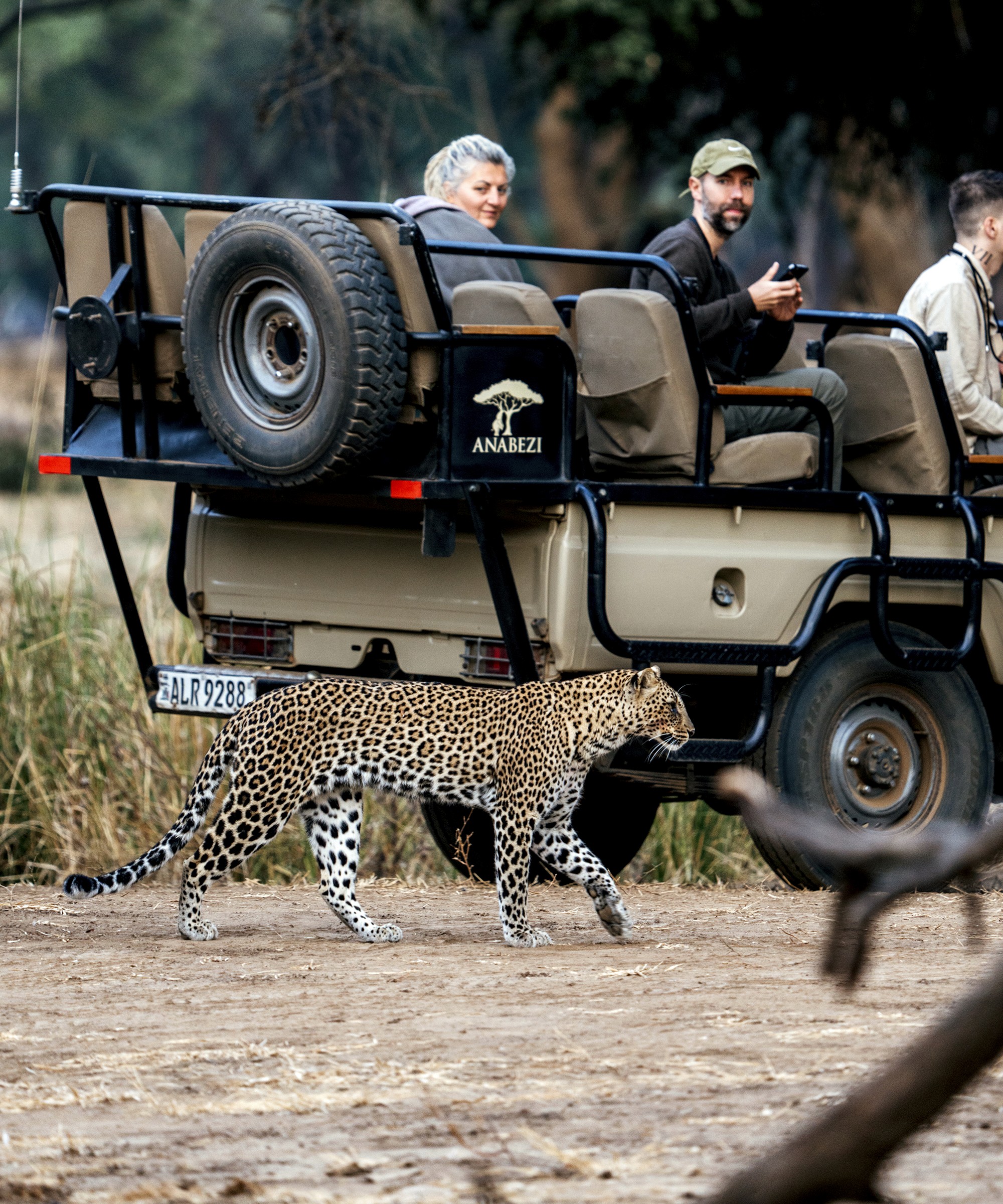 The spacious and luxury filled lounge area of the Zambezi deck, located at Anabezi Luxury Tented Camp in Lower Zambezi National Park, Zambia.