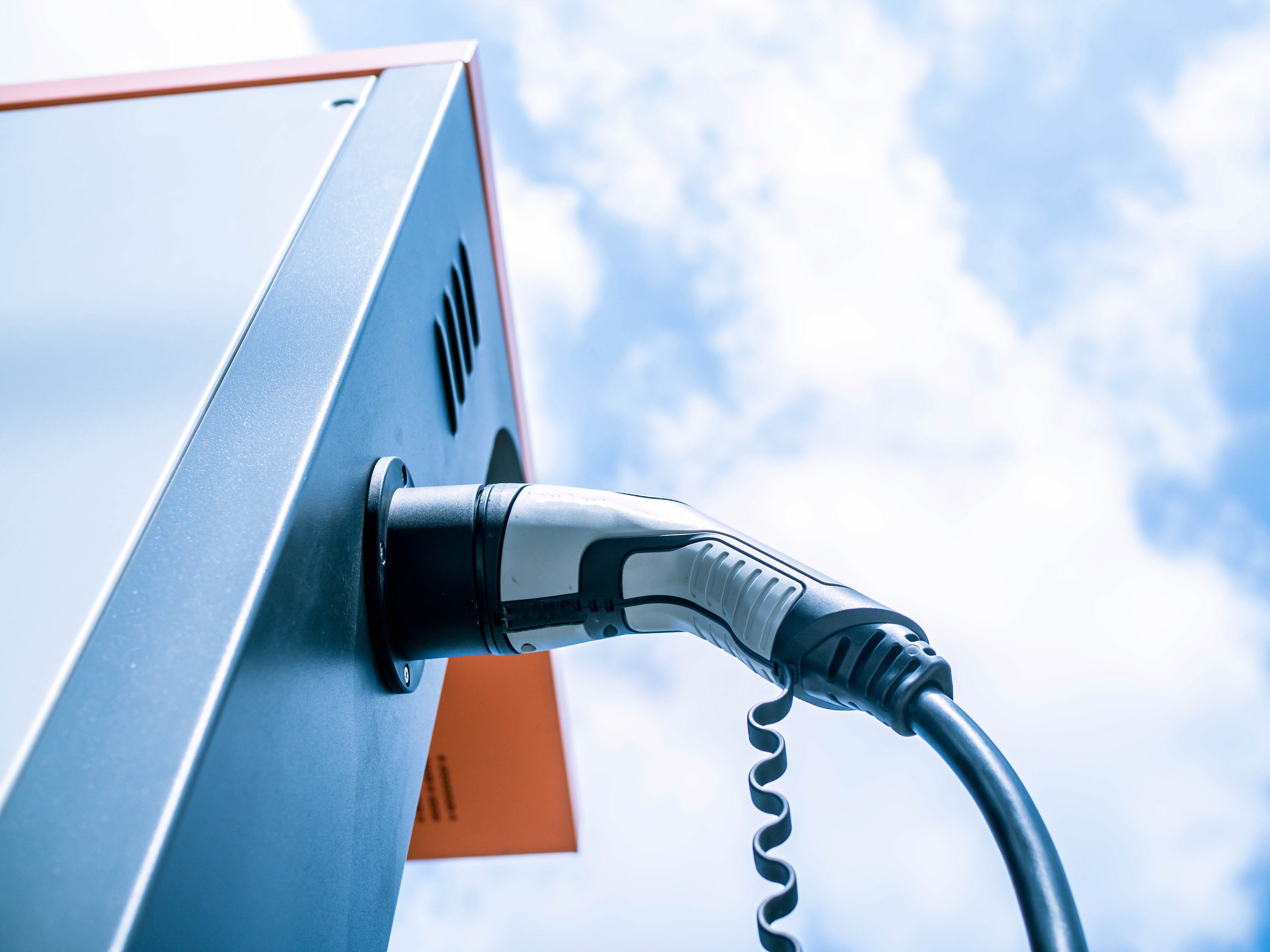 EV charger plugged in