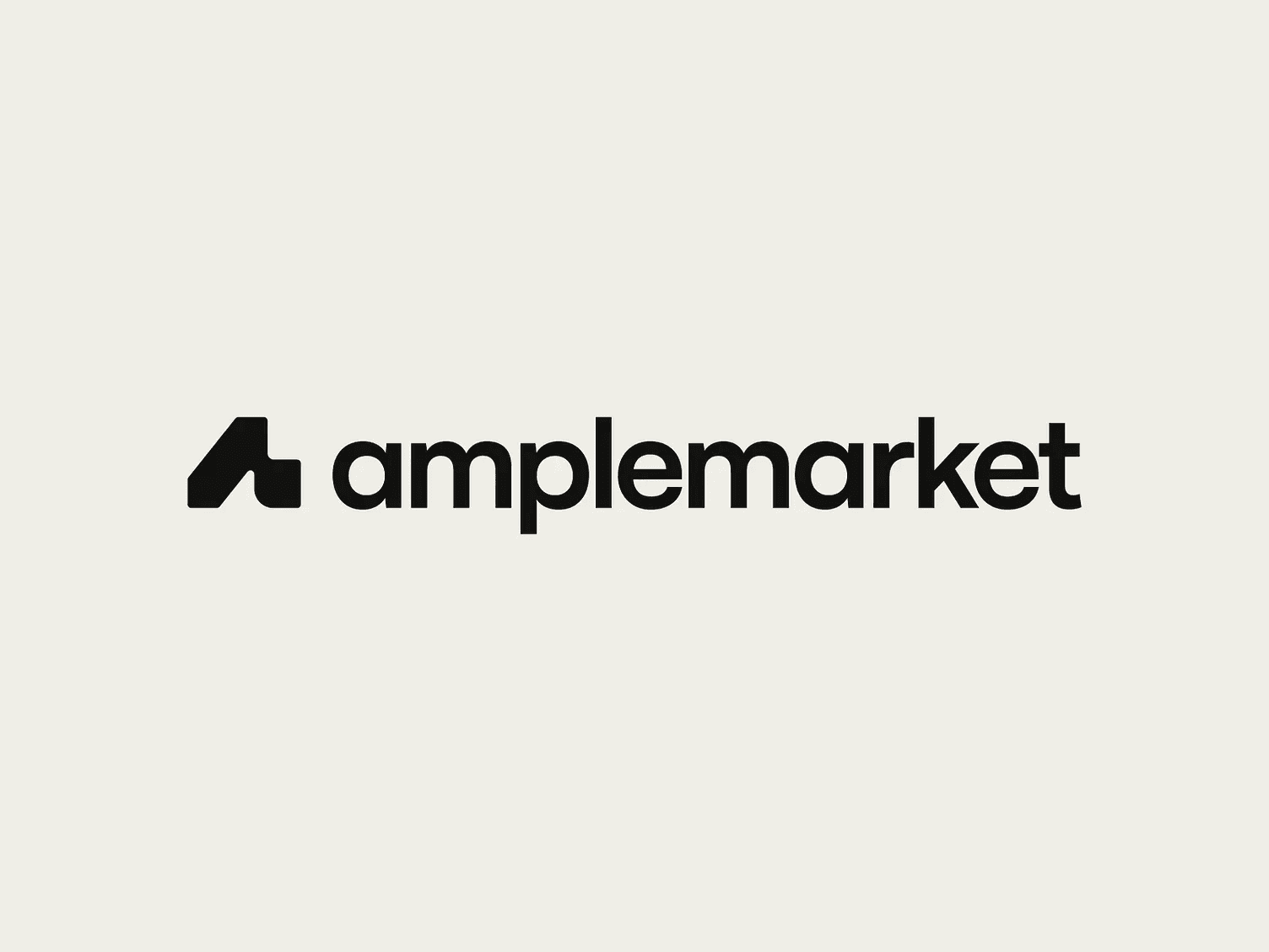 Logo of Amplemarket, featuring a stylized "A" and the brand name in bold, modern typography on a light background.