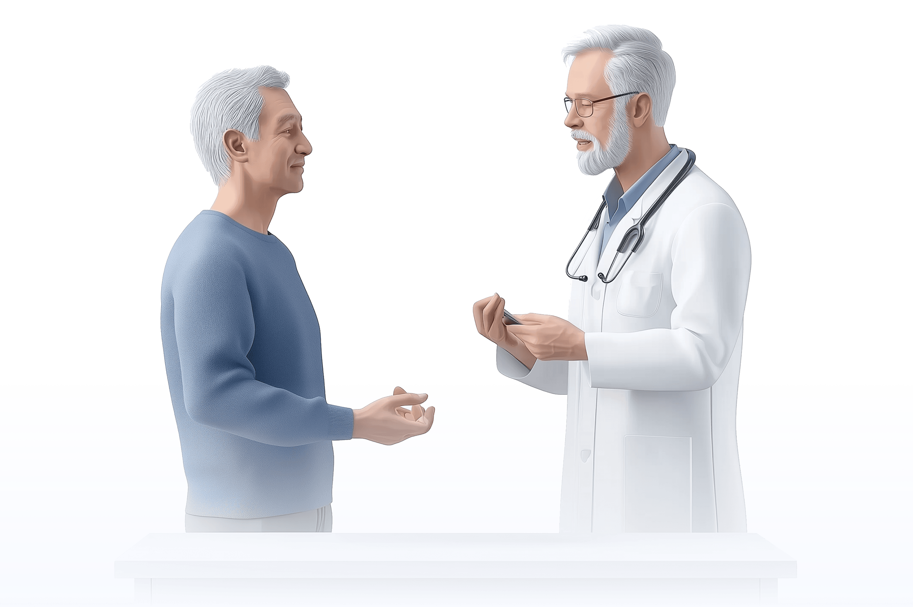 doctor and patient talking