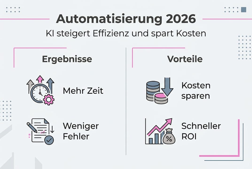 Infografik: Die wichtigsten Vorteile und Ergebnisse durch Automatisierung