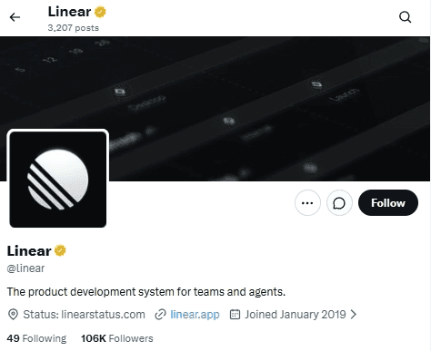 Linear on X / Twitter