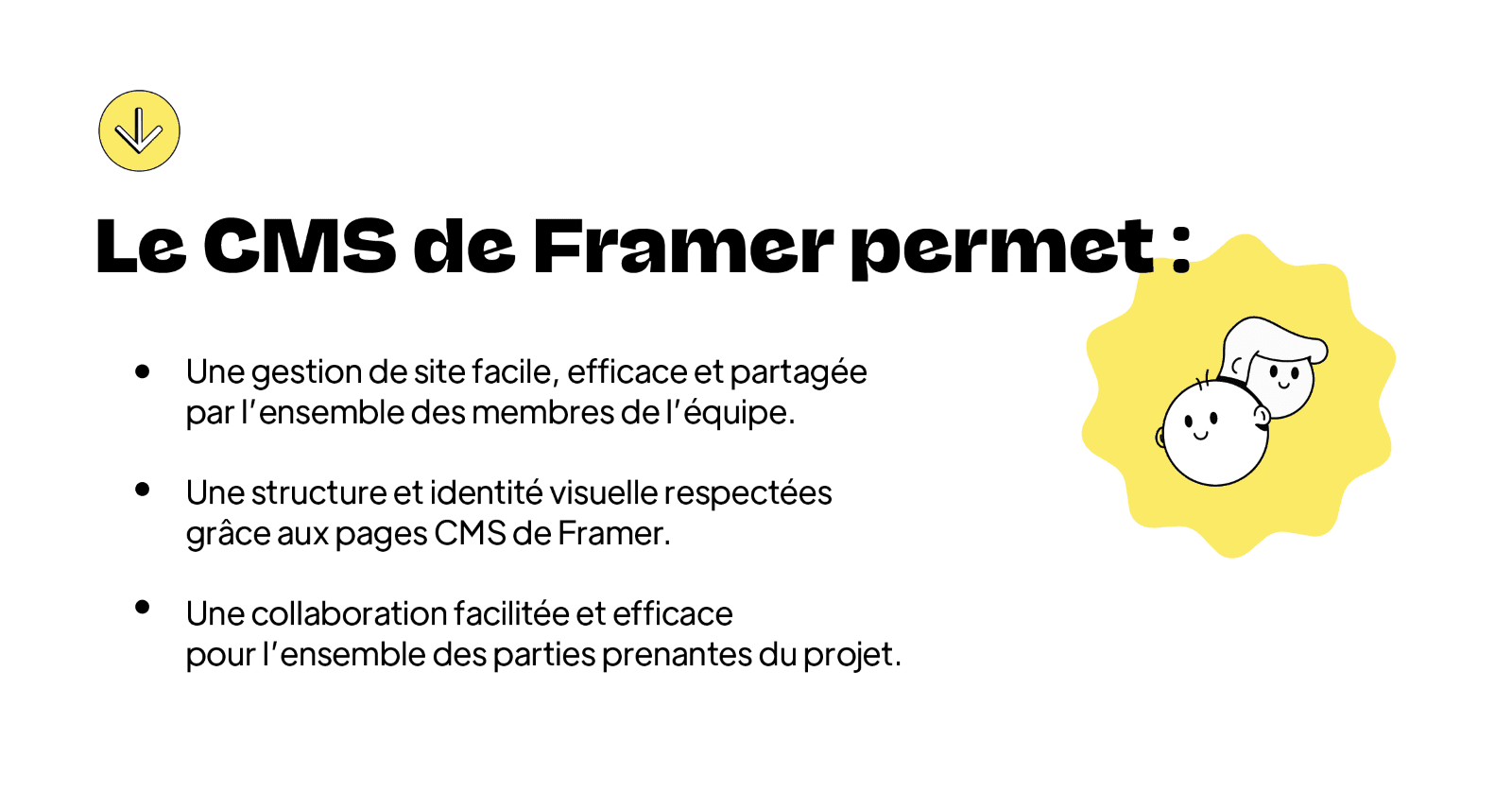 Les fonctionnalités Framer