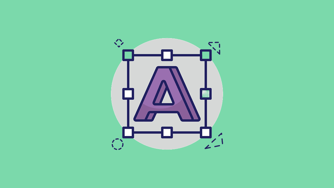 Letter A in 3D with a frame around it