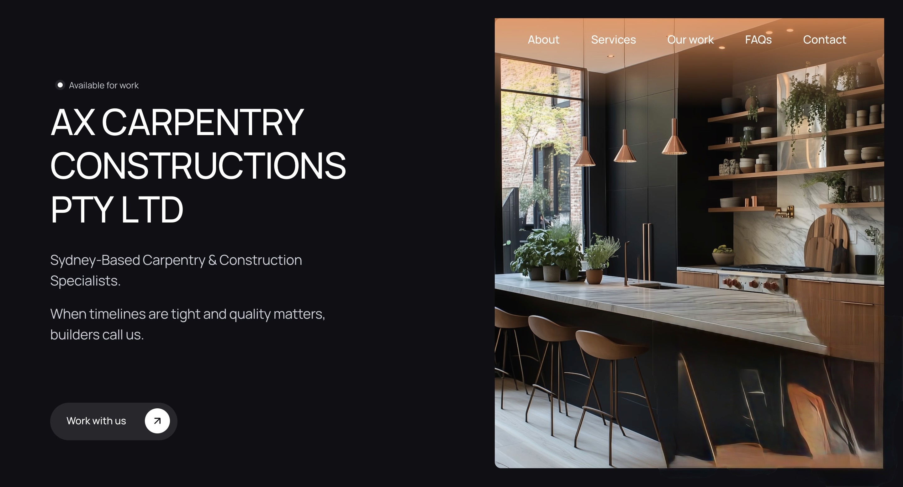 Work Showcase Website Thumbnail