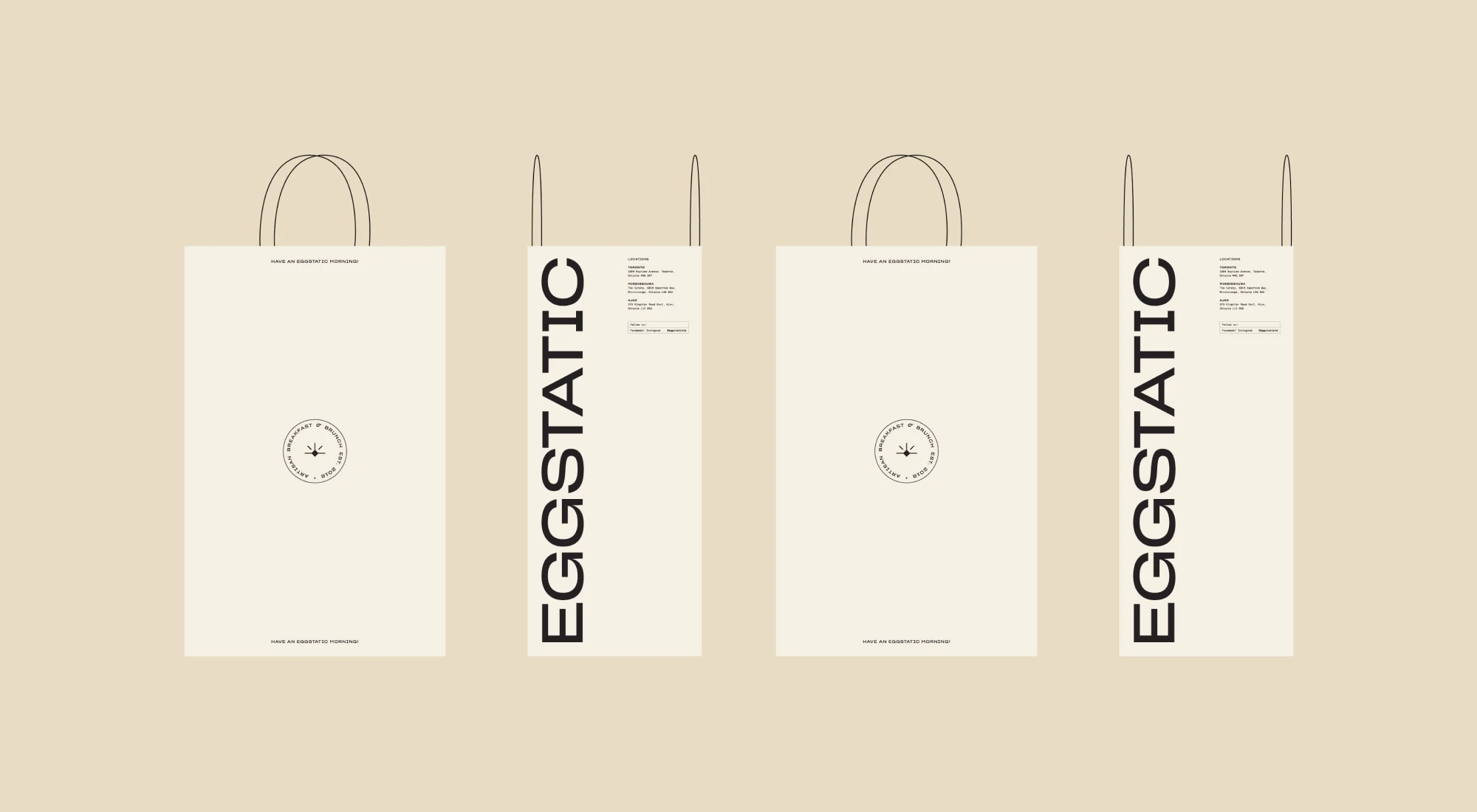 breakfast & brunch restaurant paper bag design