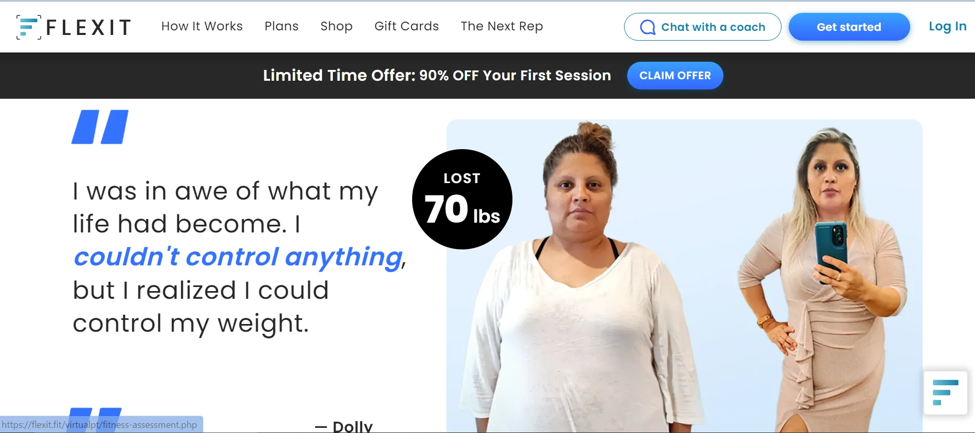 A testimonial ad example of Flexit 