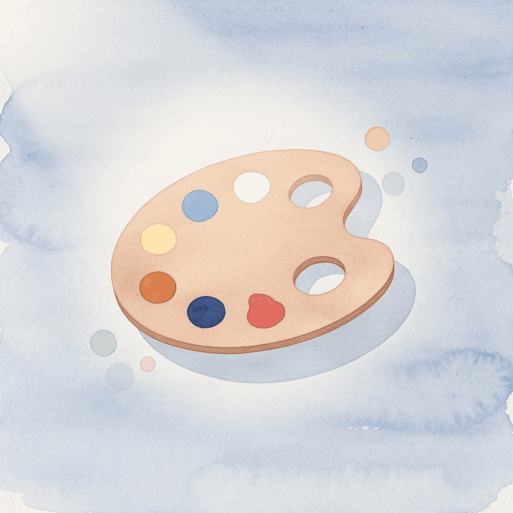 Color palette icon representing emotional impact of color choices - Business T-Shirt Design Ideas