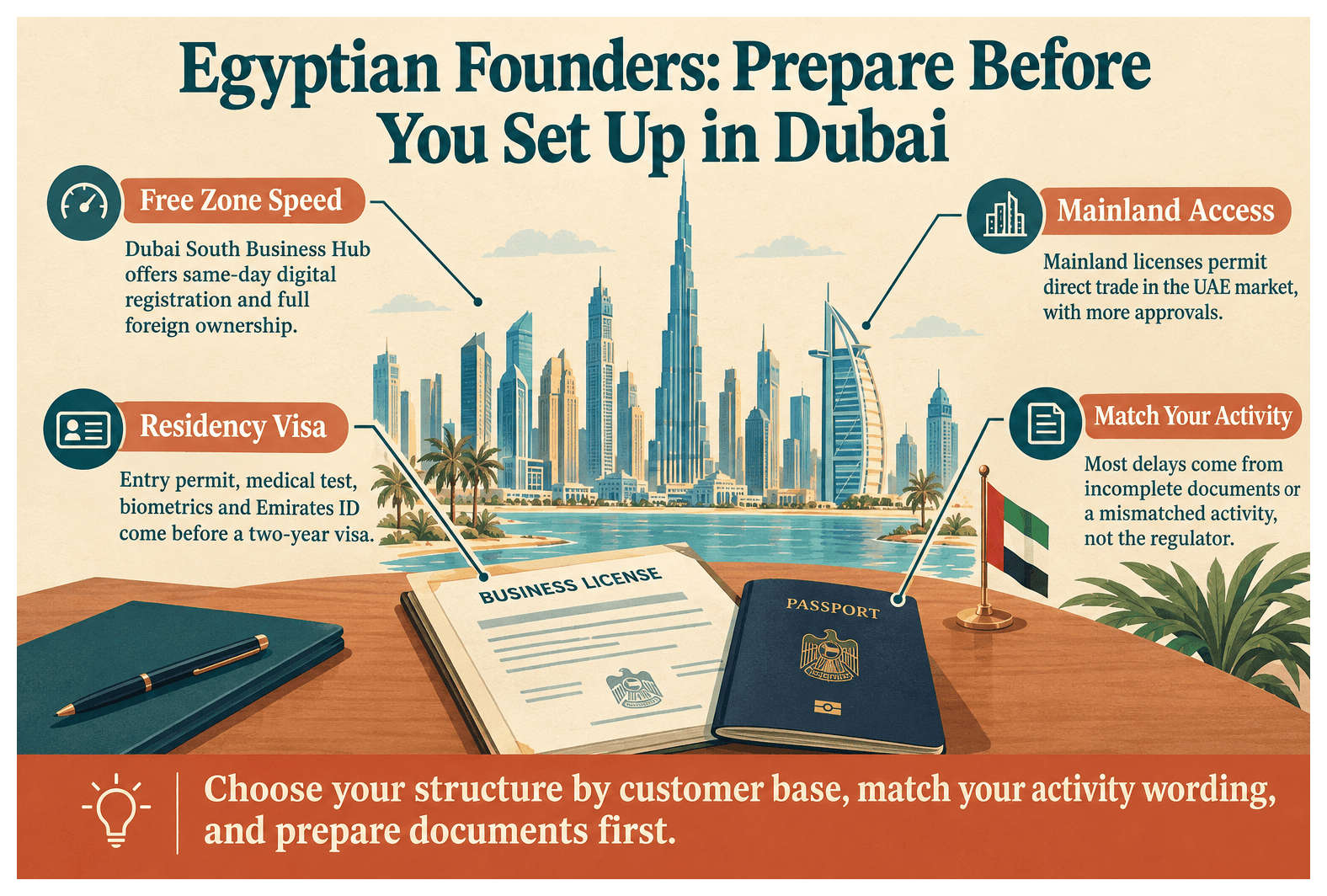 Infographic: What Egyptian Founders Need to Know Before Setting Up in Dubai