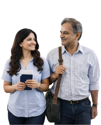 Happy Indian Father & Daughter reviewing loan options on smartphone, symbolising trusted digital loan approval