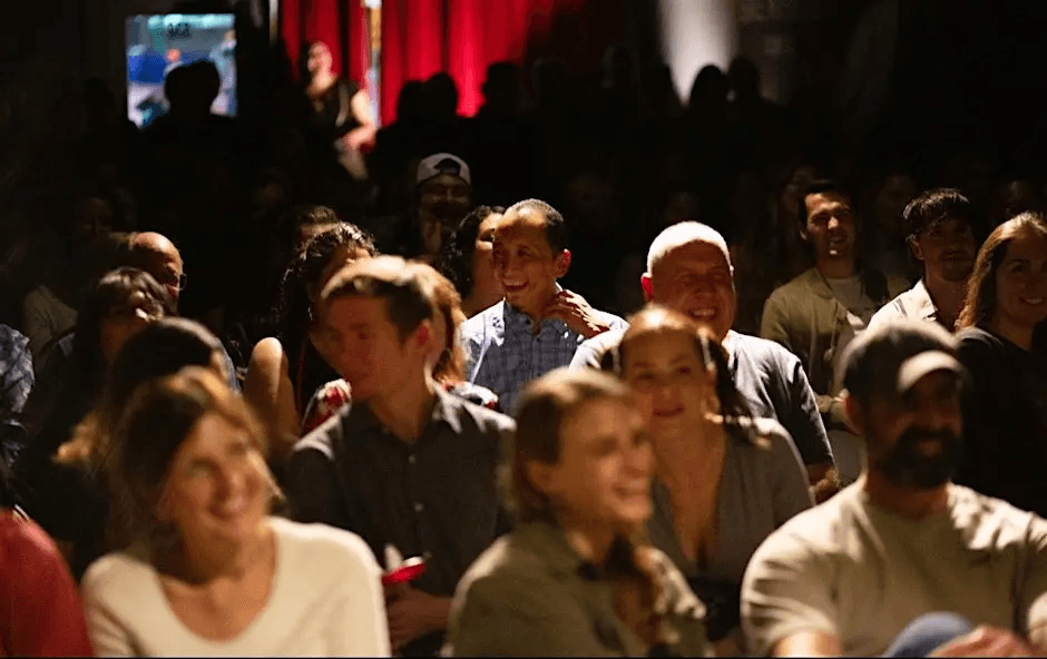A crowd laughing at a St Pete Standup Show
