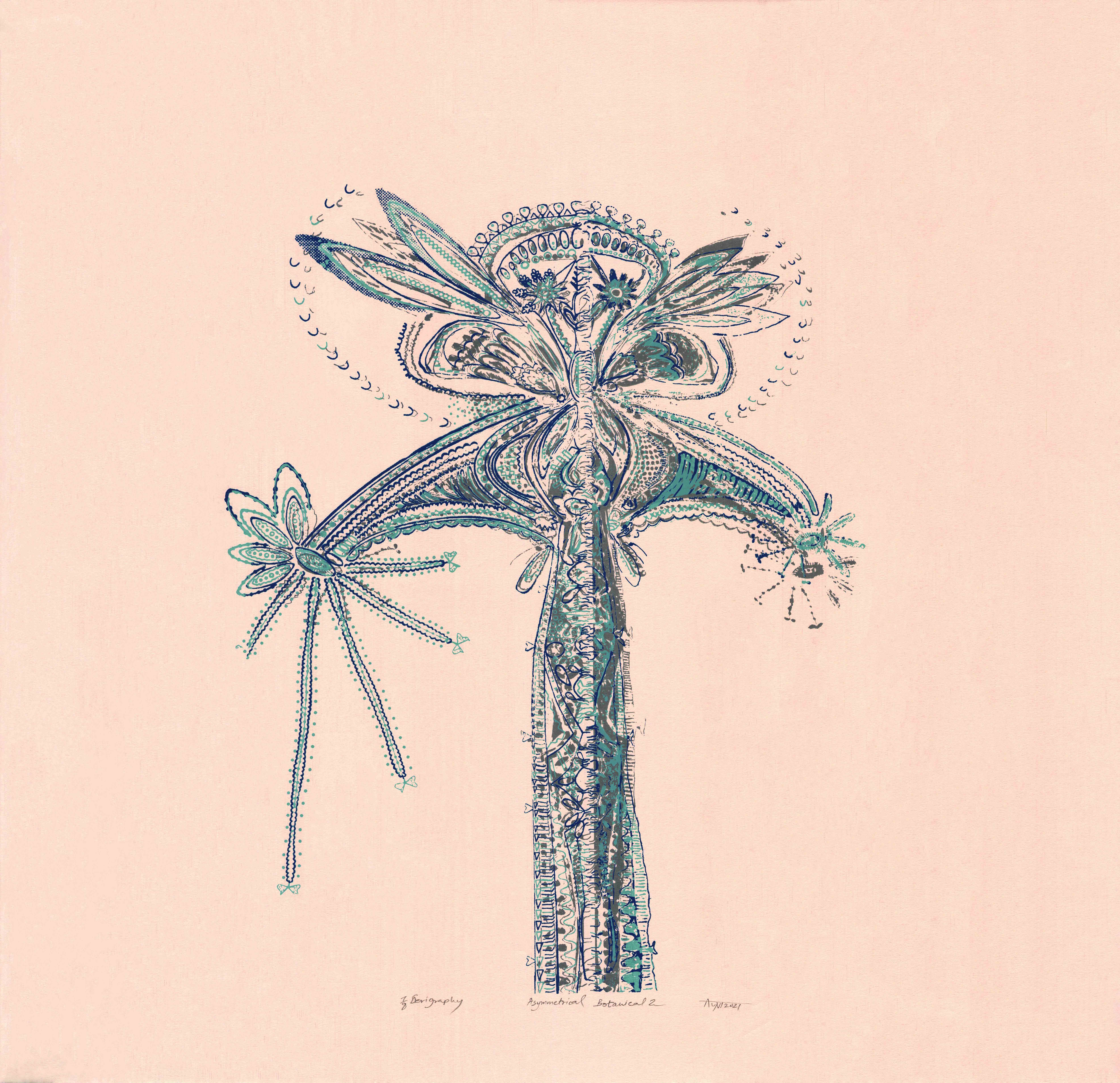 herd of sheep on road painting