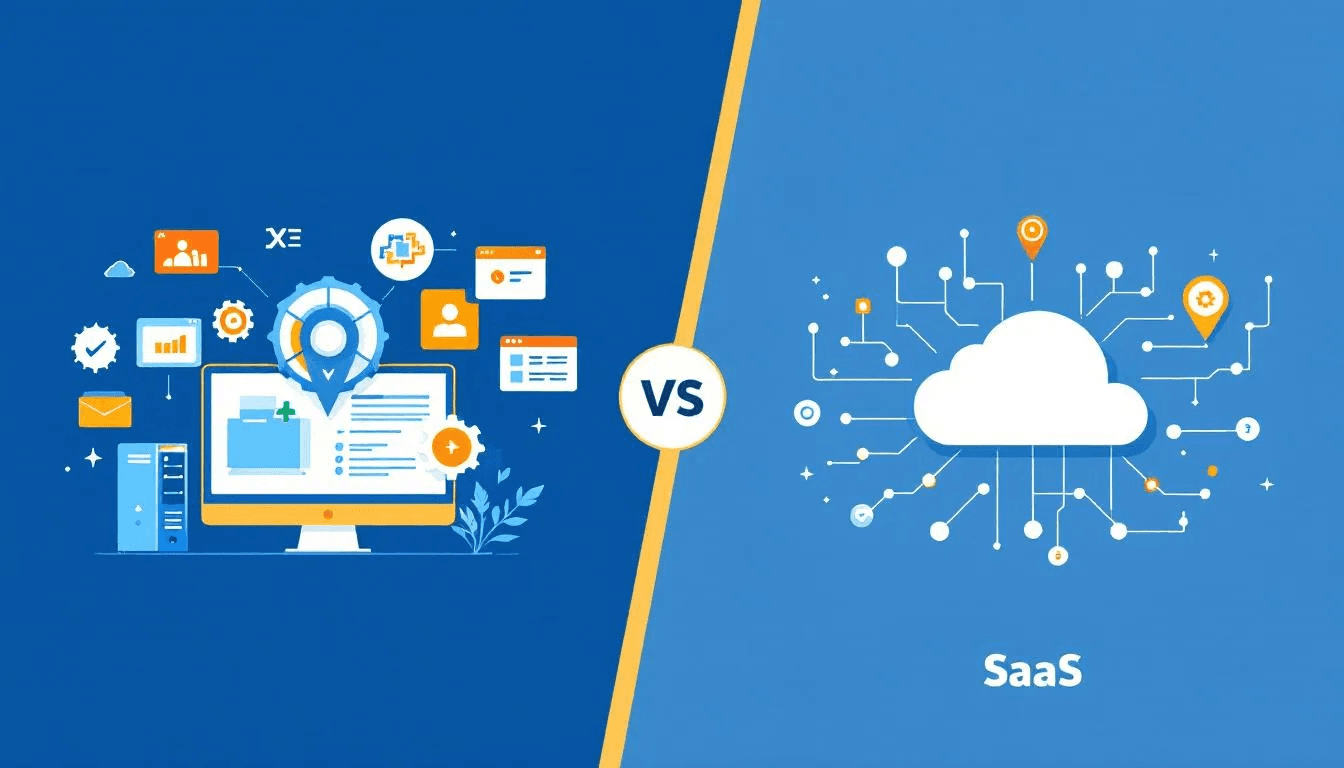 Comparison of traditional software vs. SaaS companies.