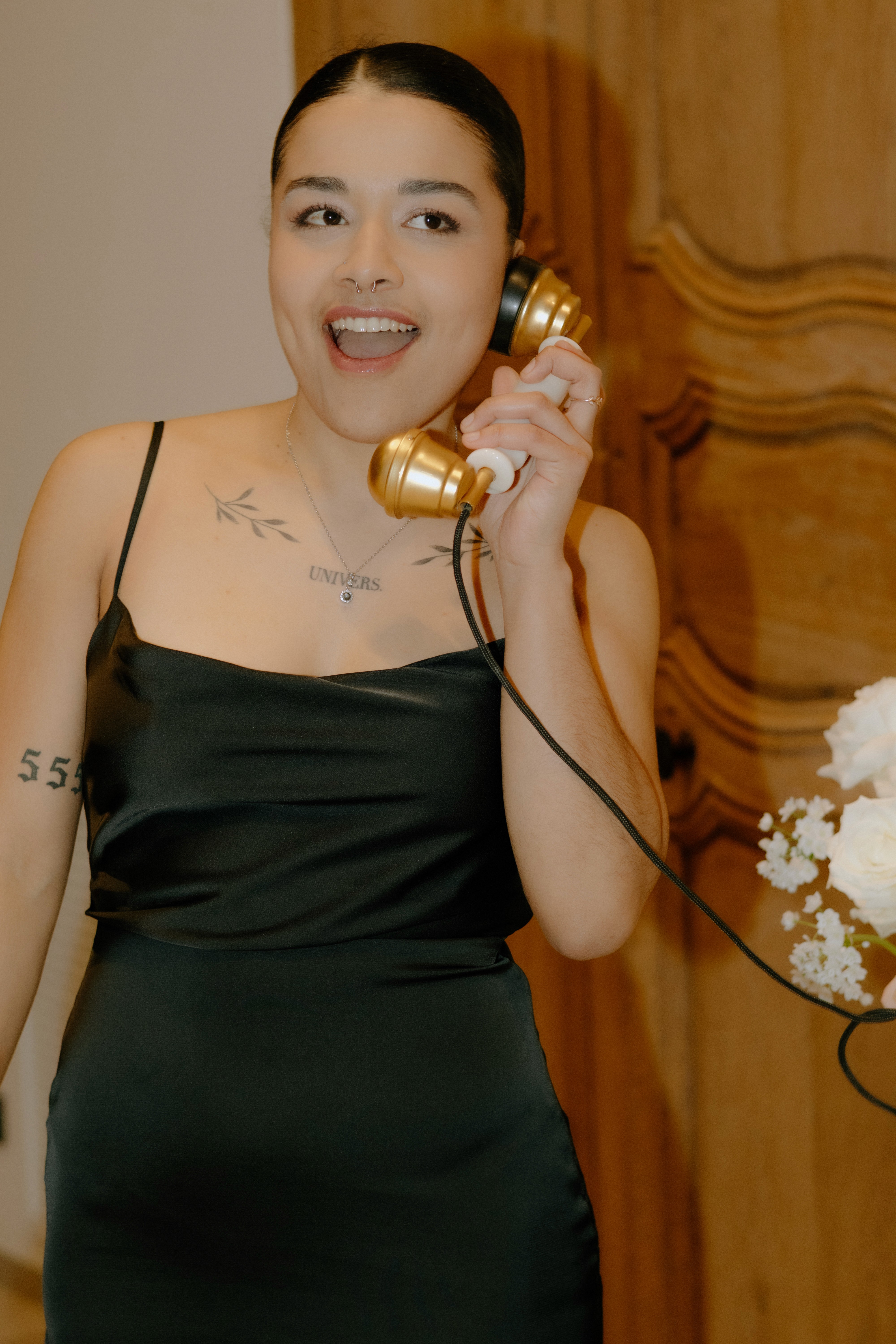 Romantic wedding moment