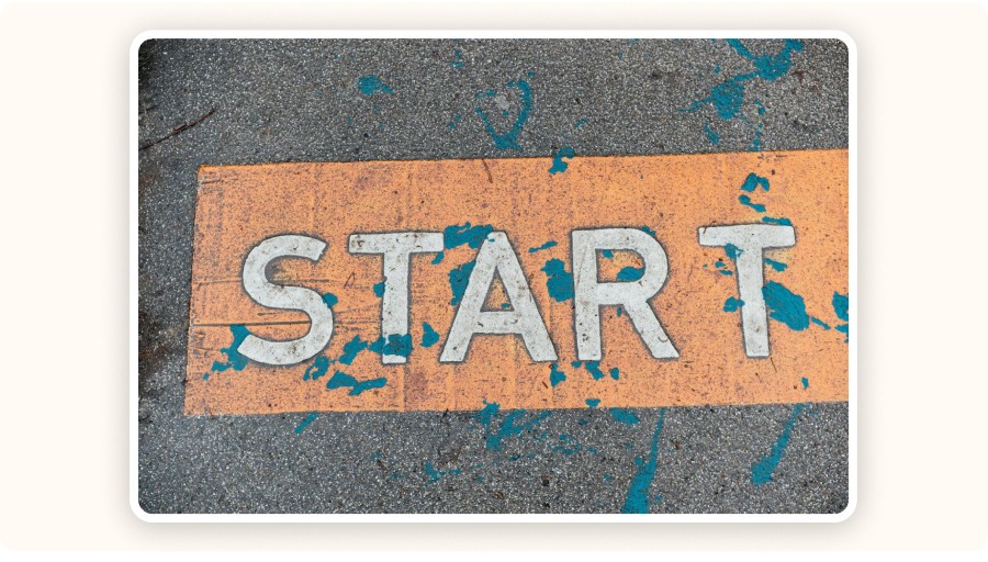 The word “start”