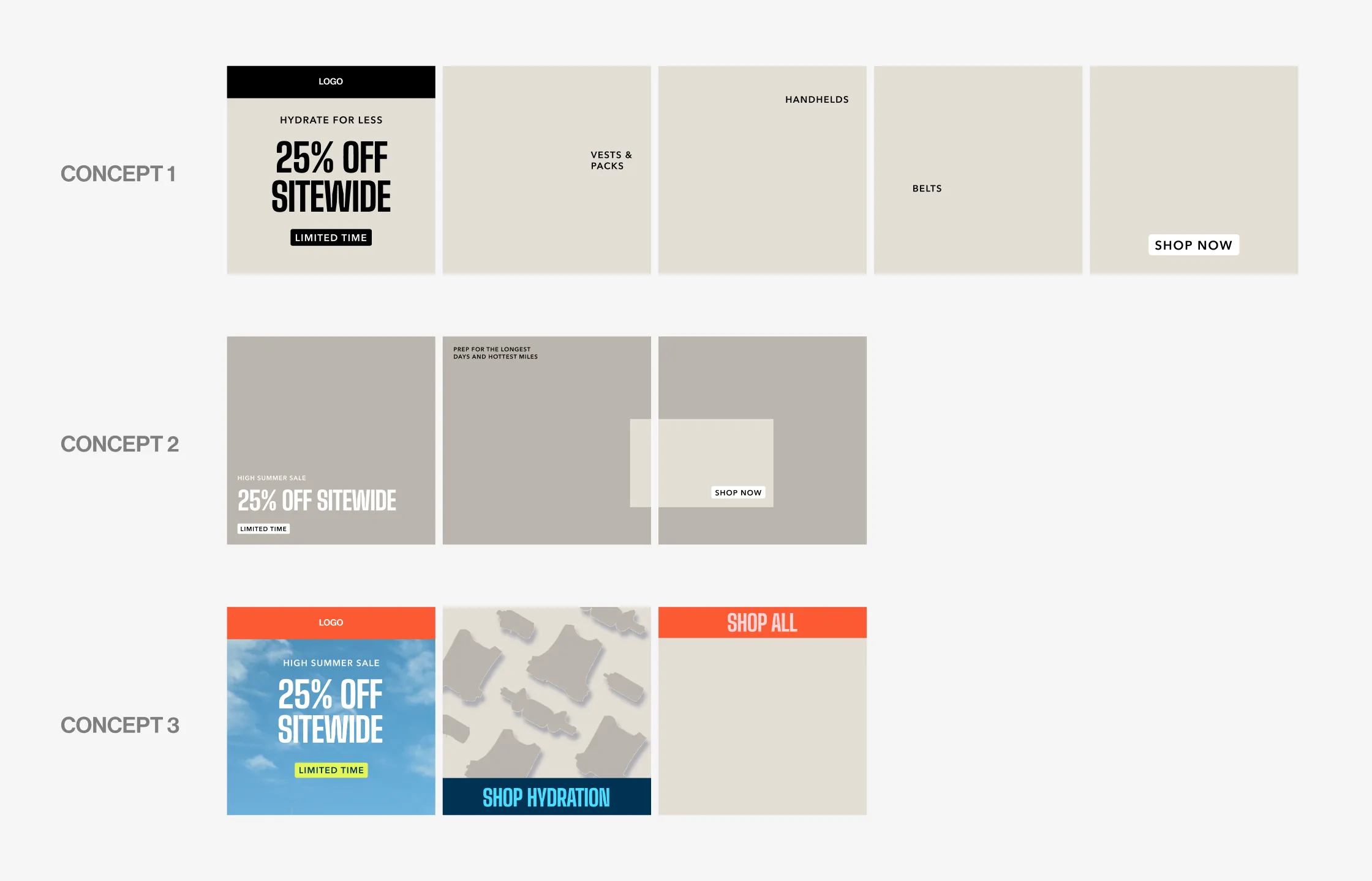 Paid media carousel concepts