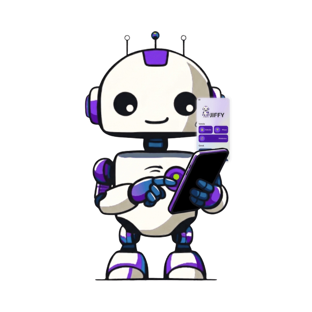 Robô Jiffy controlando o seu negócio a distância - JIFFY