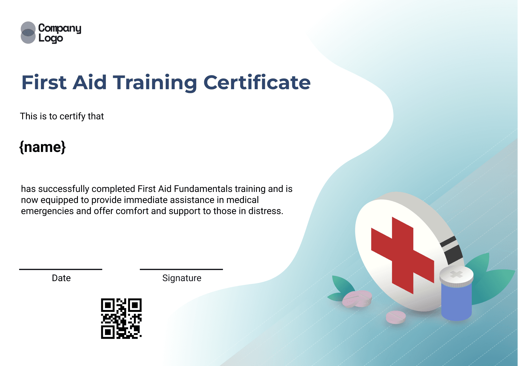 Wauld - Professional and attractive green recognition badge template