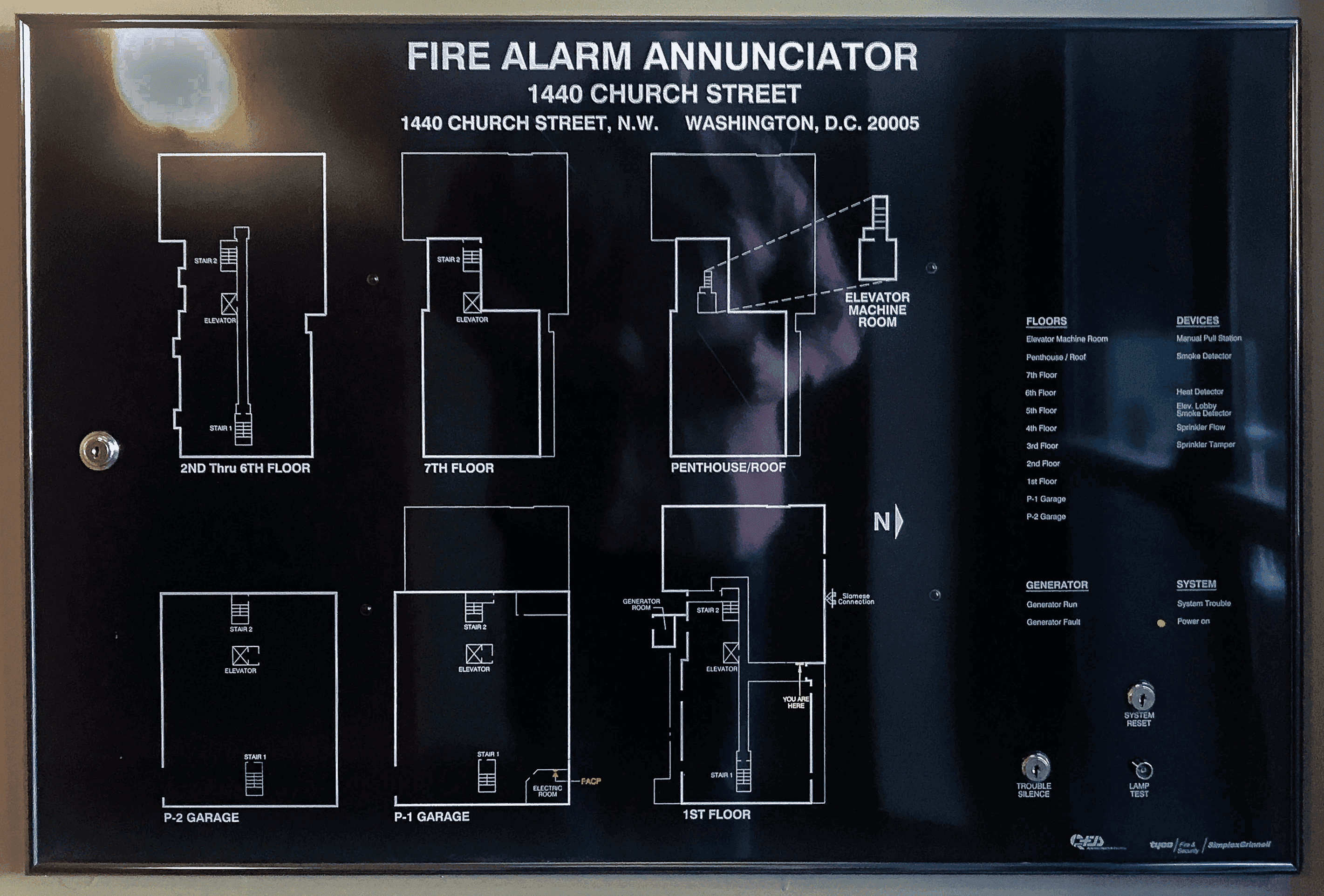Fire alarm annunciator panel