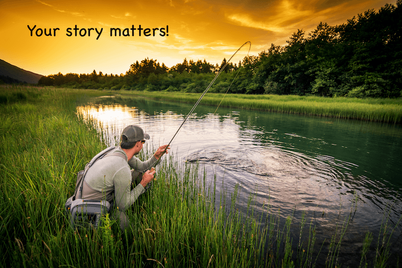 Fly fishing sunset, executive story