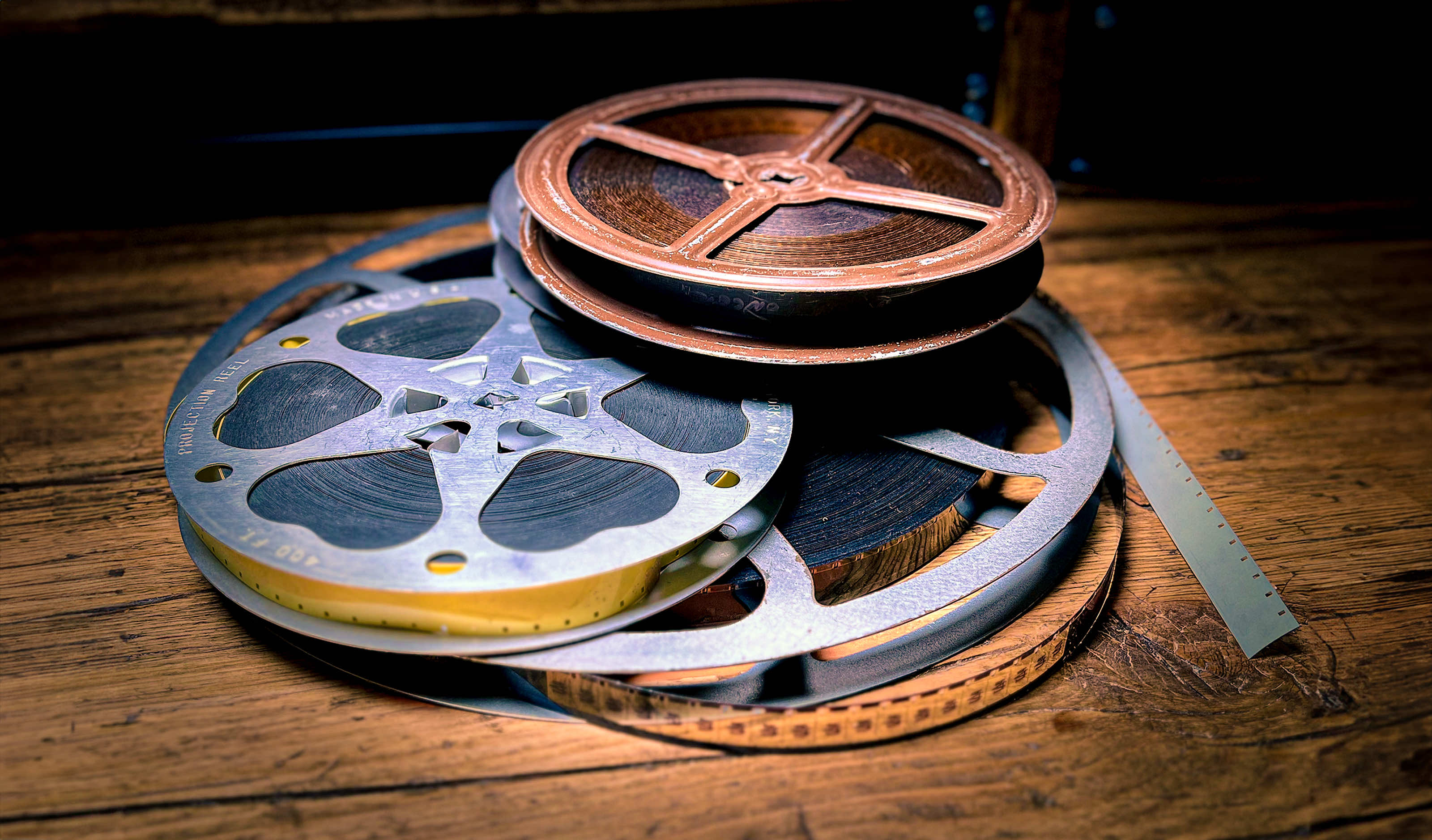 16mm film reels.