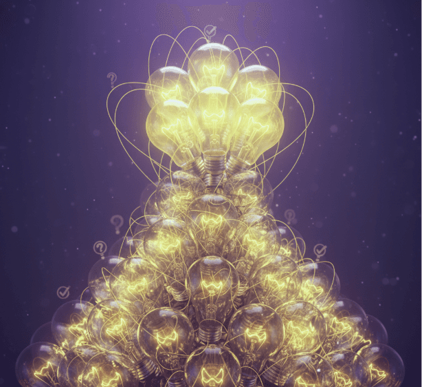 Lightbulb indicating that this is the place for your questions to be answered