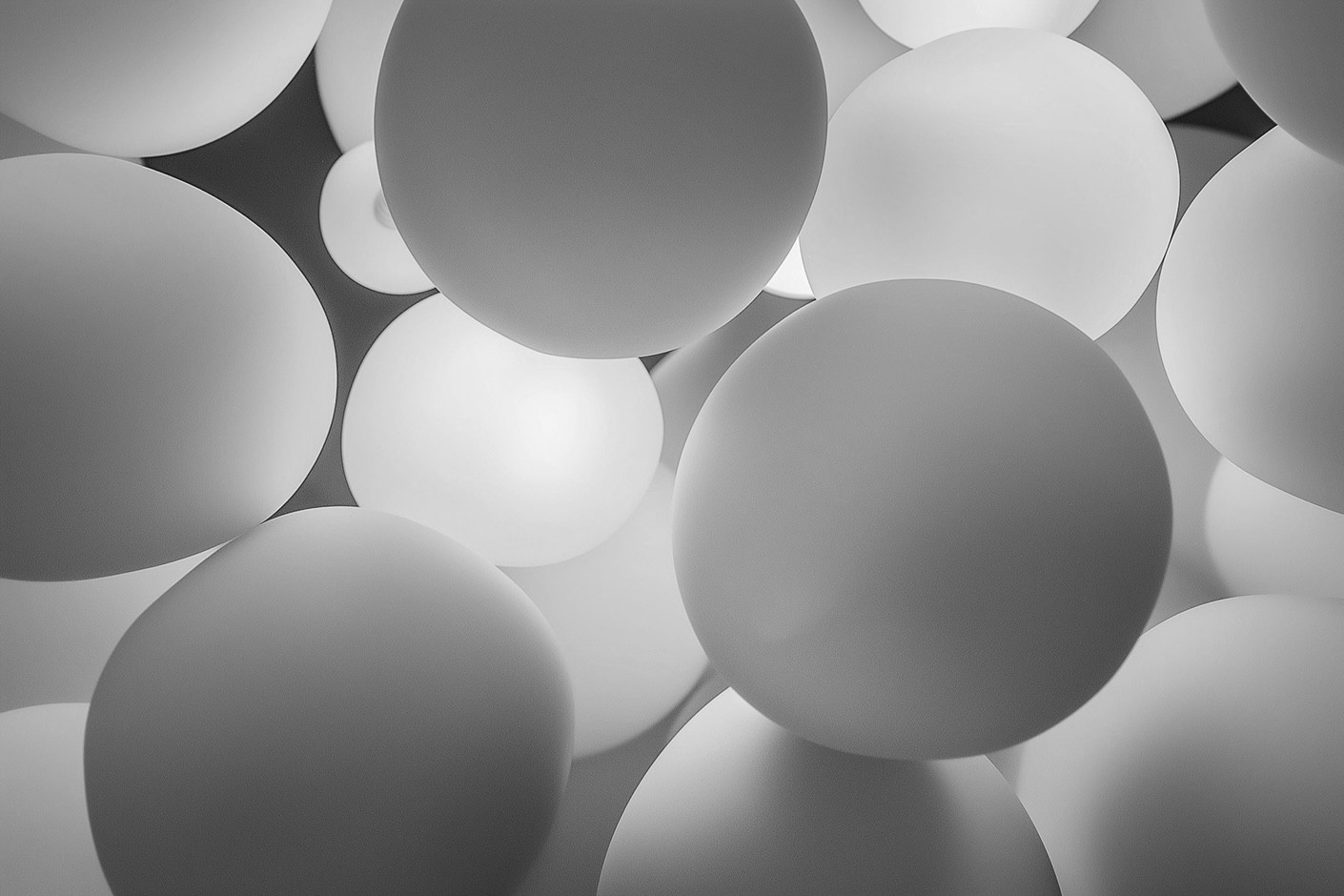 Light orange and purple 3d spheres