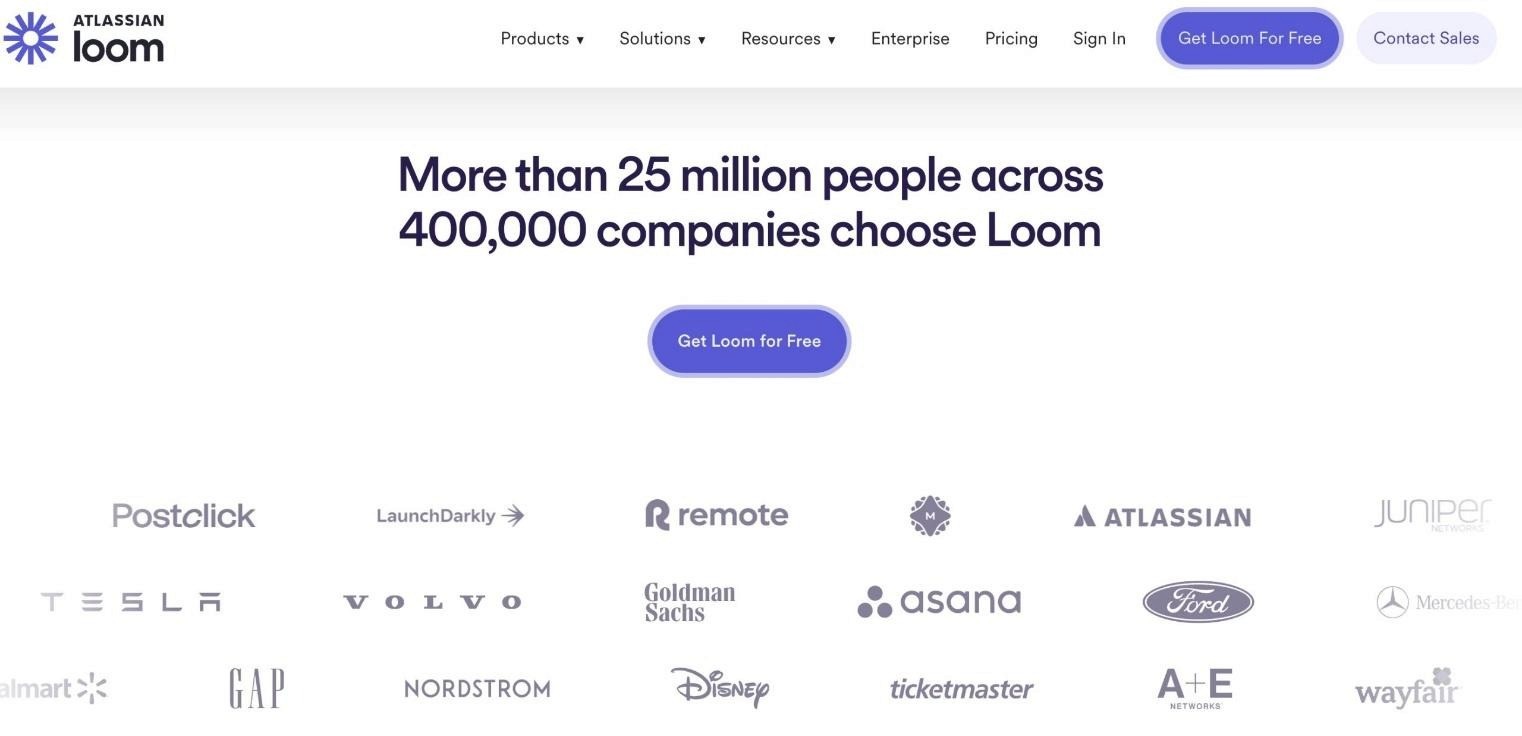 More than 25 million people across 400,000 companies choose Loom