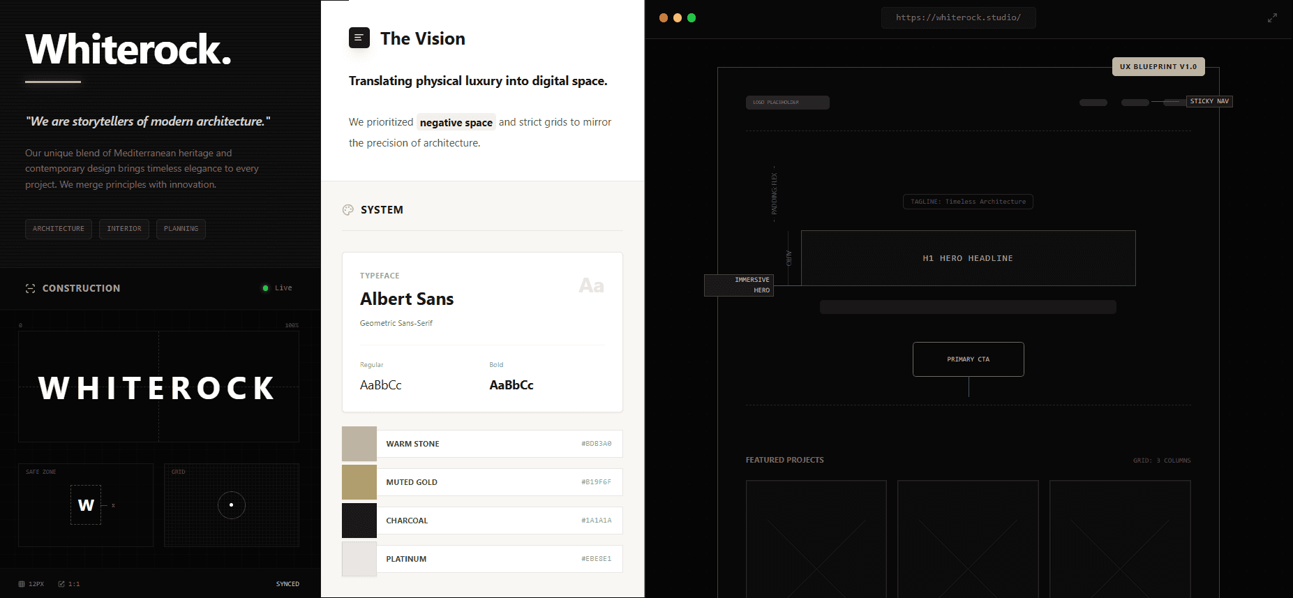 Rebirth studio whiterock branding